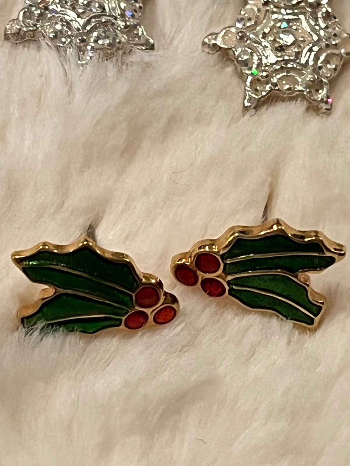 Vintage Christmas Earring Collection – 3 Pairs Pierced