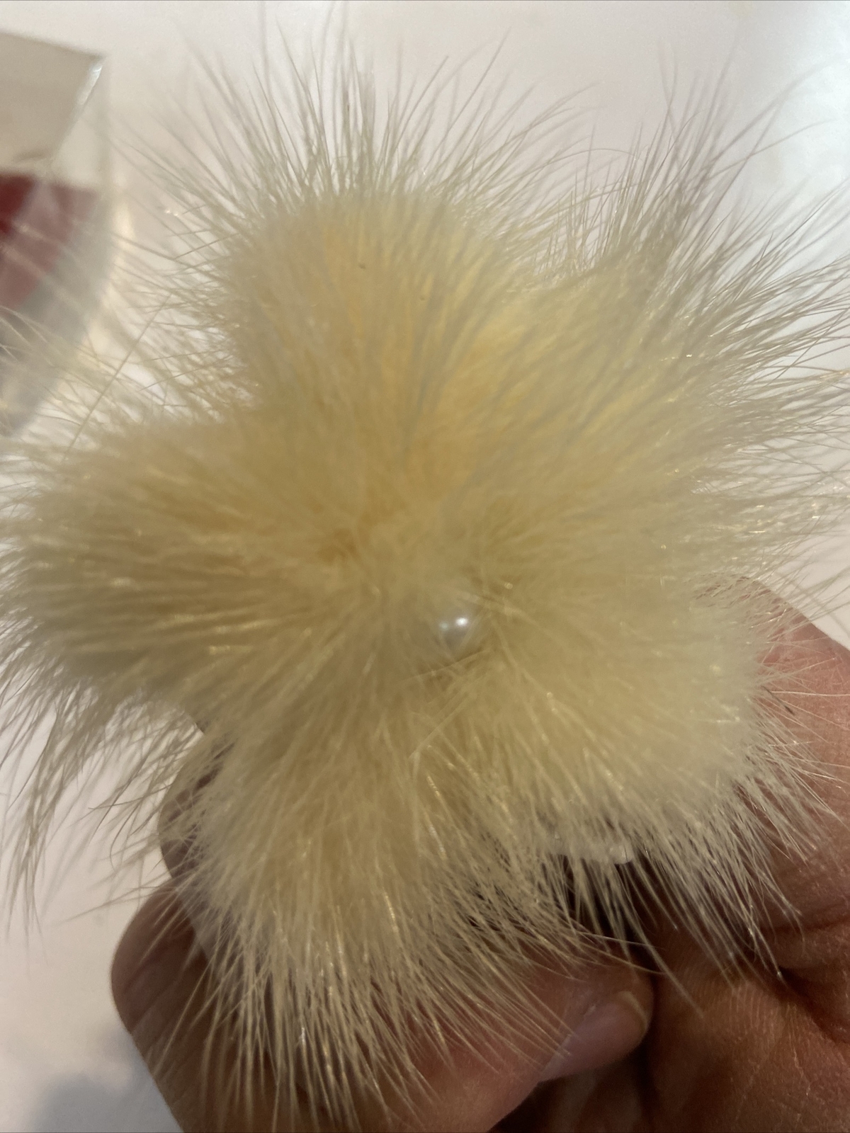 Vintage Mink Flower Brooch Echt Nerz Original Box #N