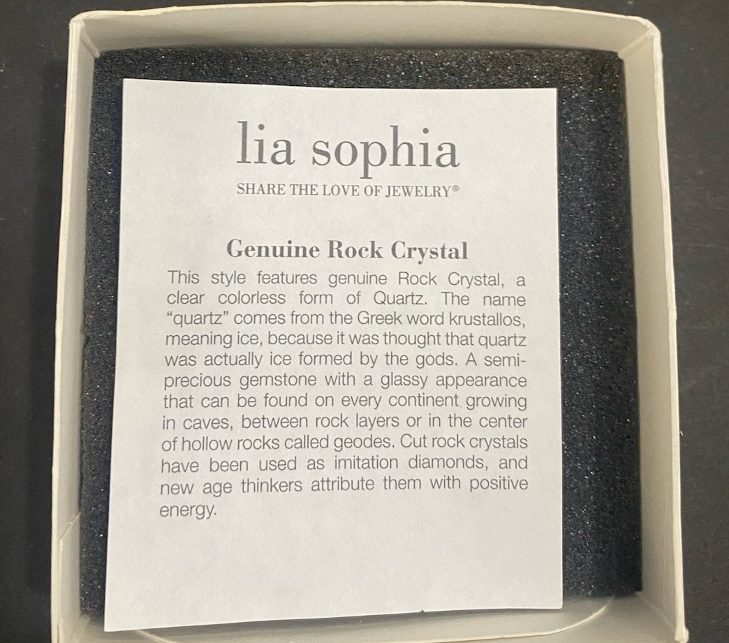 New Lia Sophia Kiam Family Matte Gold Caviar Earrings / Drop Genuine Quartz