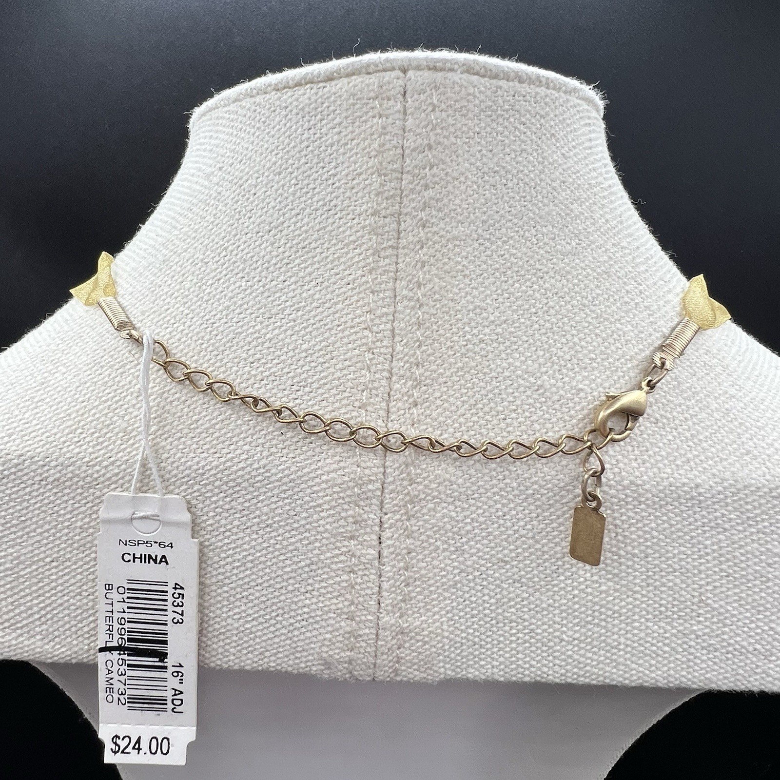 Victorian Revival Necklace Lot 3 Ribbon Pendant Cameo Floral Crystal Pearl 1928