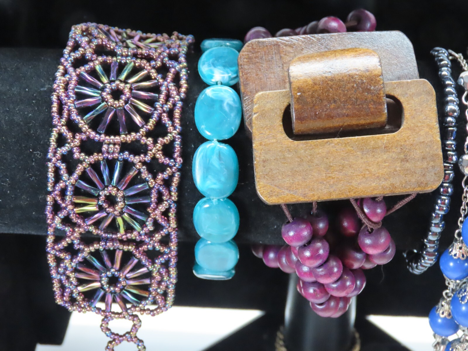 Vintage Stretch Beaded Bracelet Lot Bracelets Jewelry Awesome Seed Beads + D2526