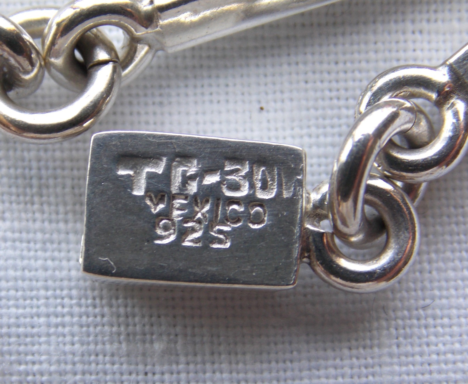Vintage Mexico Signed TC-301 Bar Link Chain Necklace 36g 925 Sterling Silver 17″