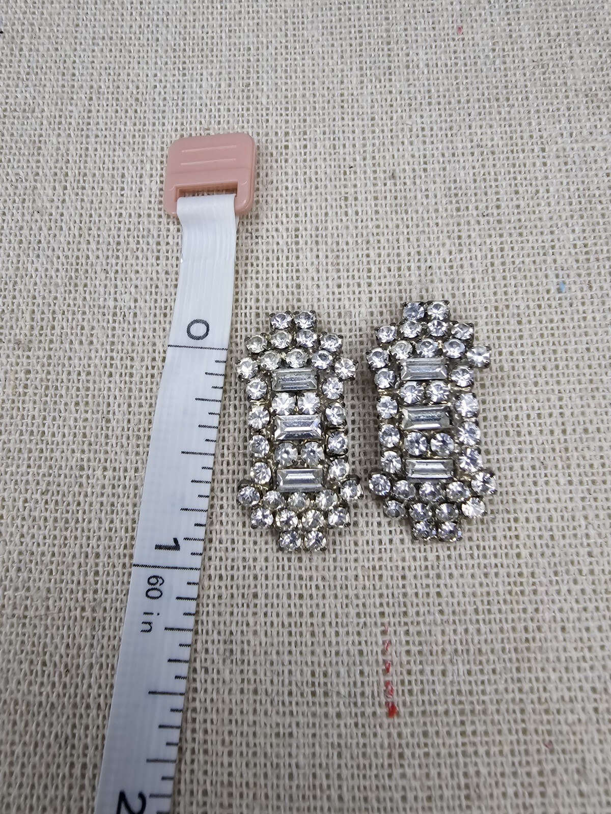 VTG 1950S 60S COSTUME RHINESTONE SET EARRINGS Vintage Classic Post Studs