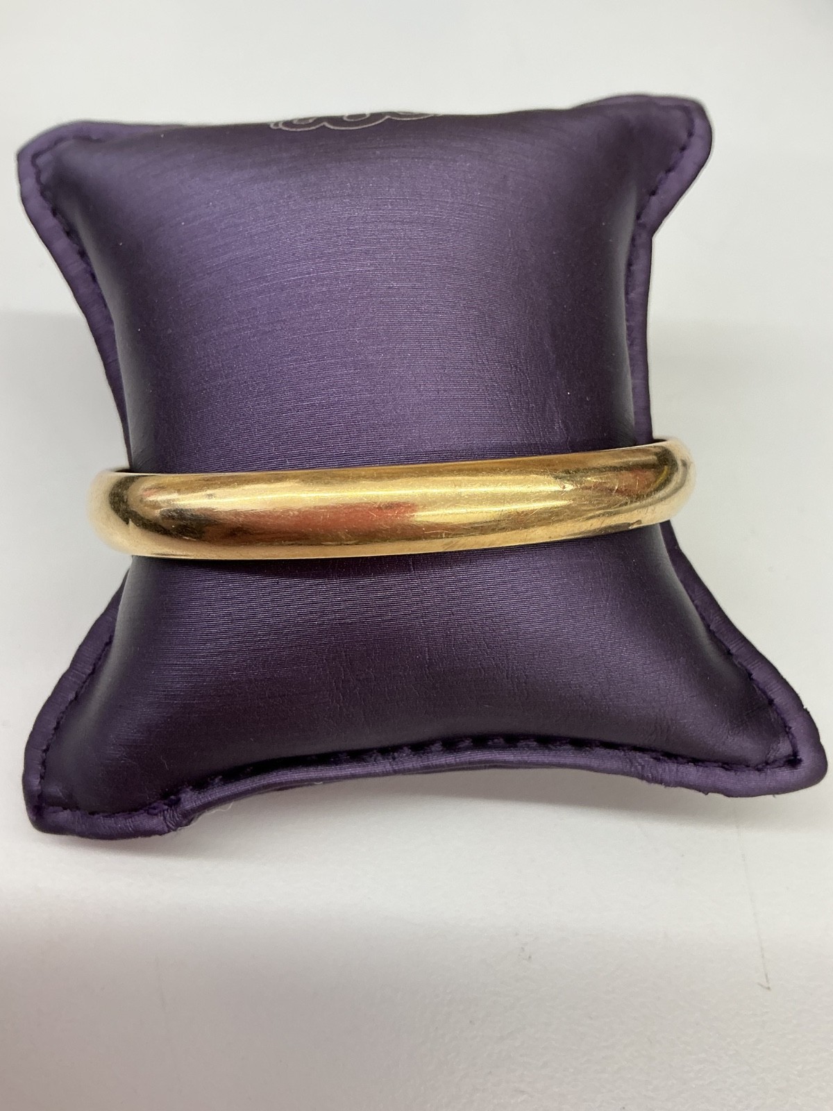 VTG 14k Gold Engraved Bangle Bracelet Monogram Signed RINE Jewelry 9g R757S-DsVa