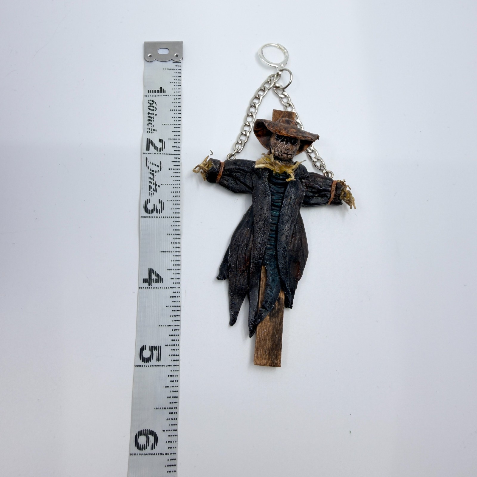 VTG Gothic Horror Scarecrow Dangle Earring Creepy Halloween Skull Cosplay Oddity