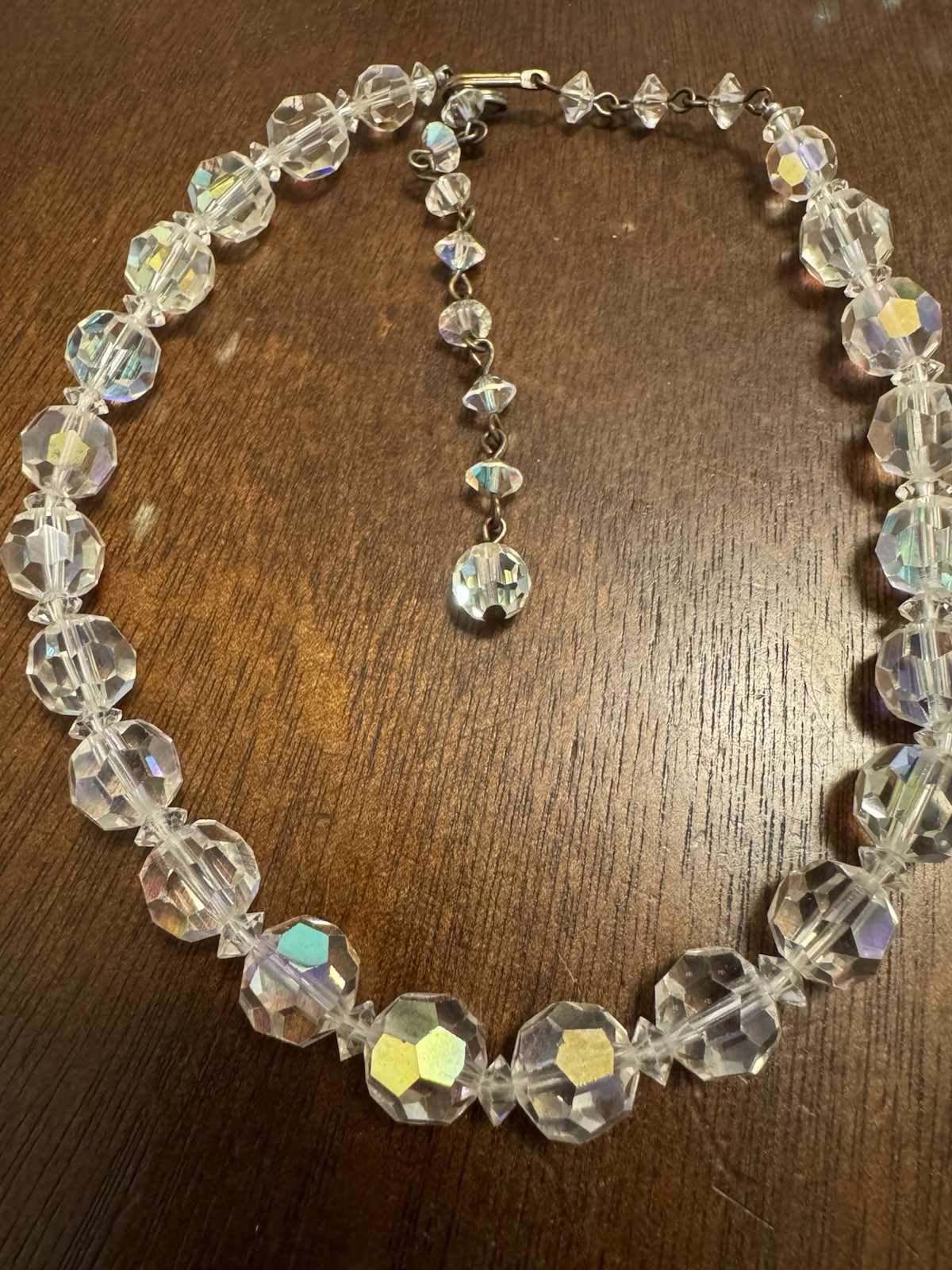 Lot of 3 Crystal Vintage Necklaces-1 Laguna 2 Unbranded. Approx 12” 3” Exts