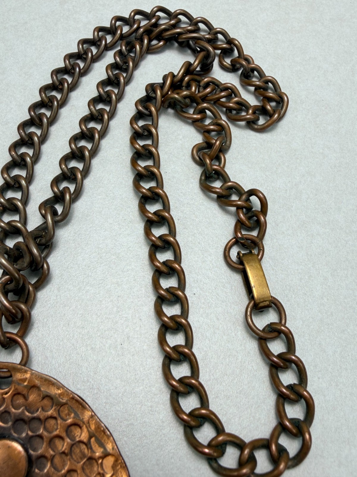 Solid Copper Necklace Musical Notes Pendant Artisan Statement MCM