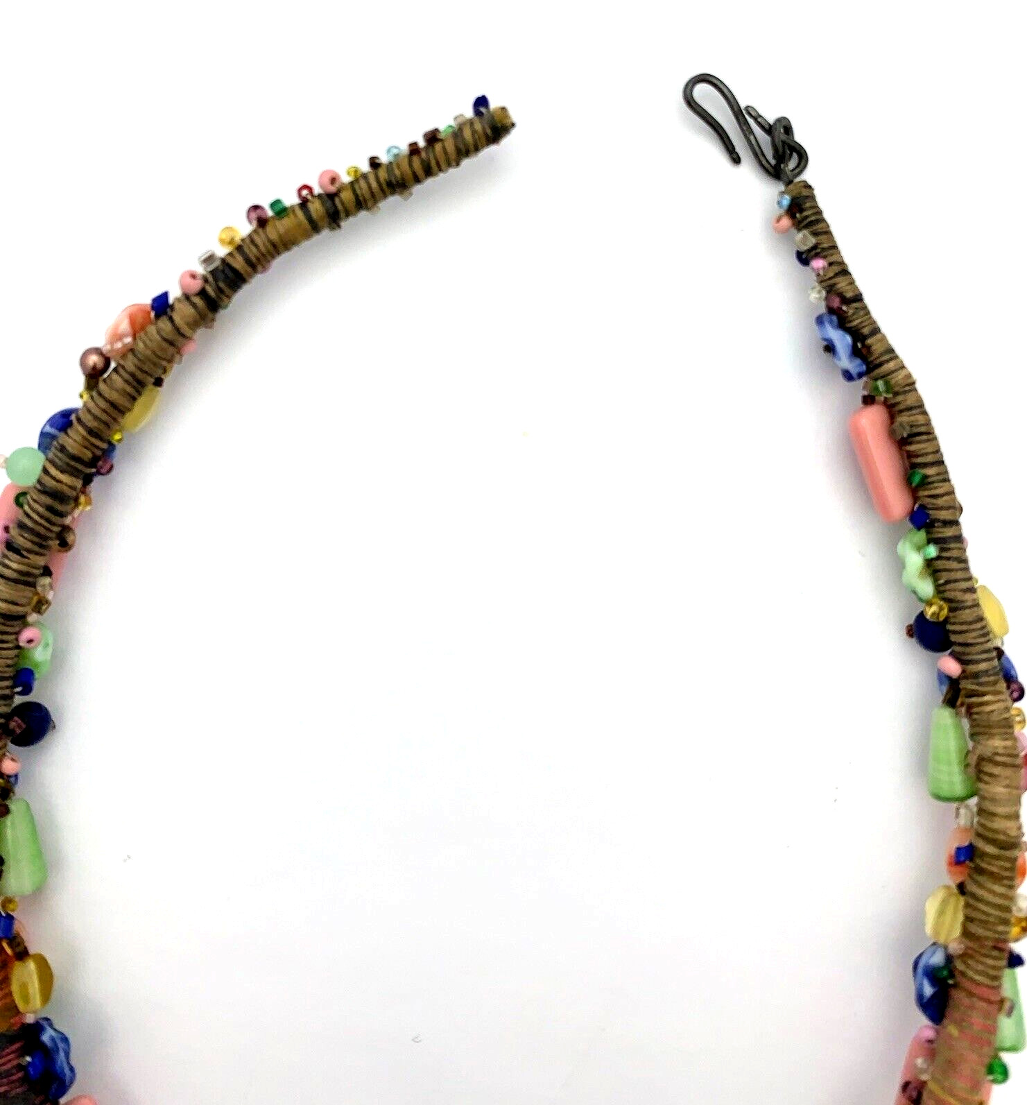 UNIQUE MIXED MEDIA ARTISAN STATEMENT NECKLACE