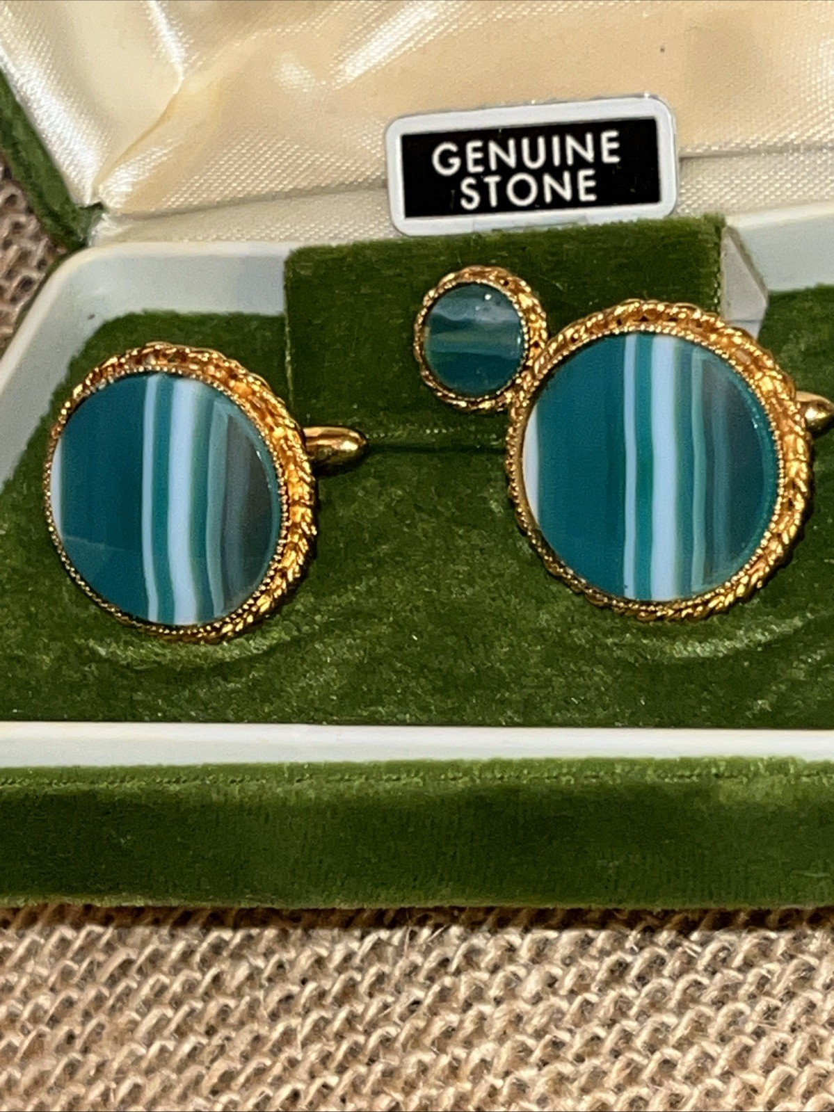 HADLEY Andrea Bouchard Collection Cufflinks & Tie Tack Set VINTAGE