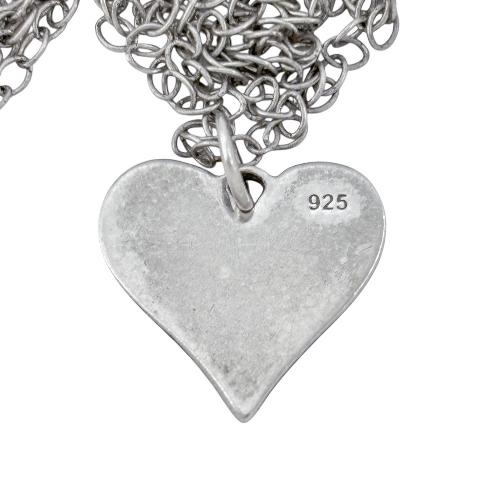 Vintage Sterling Silver 925 Always In My Heart Pendant Necklace 20″