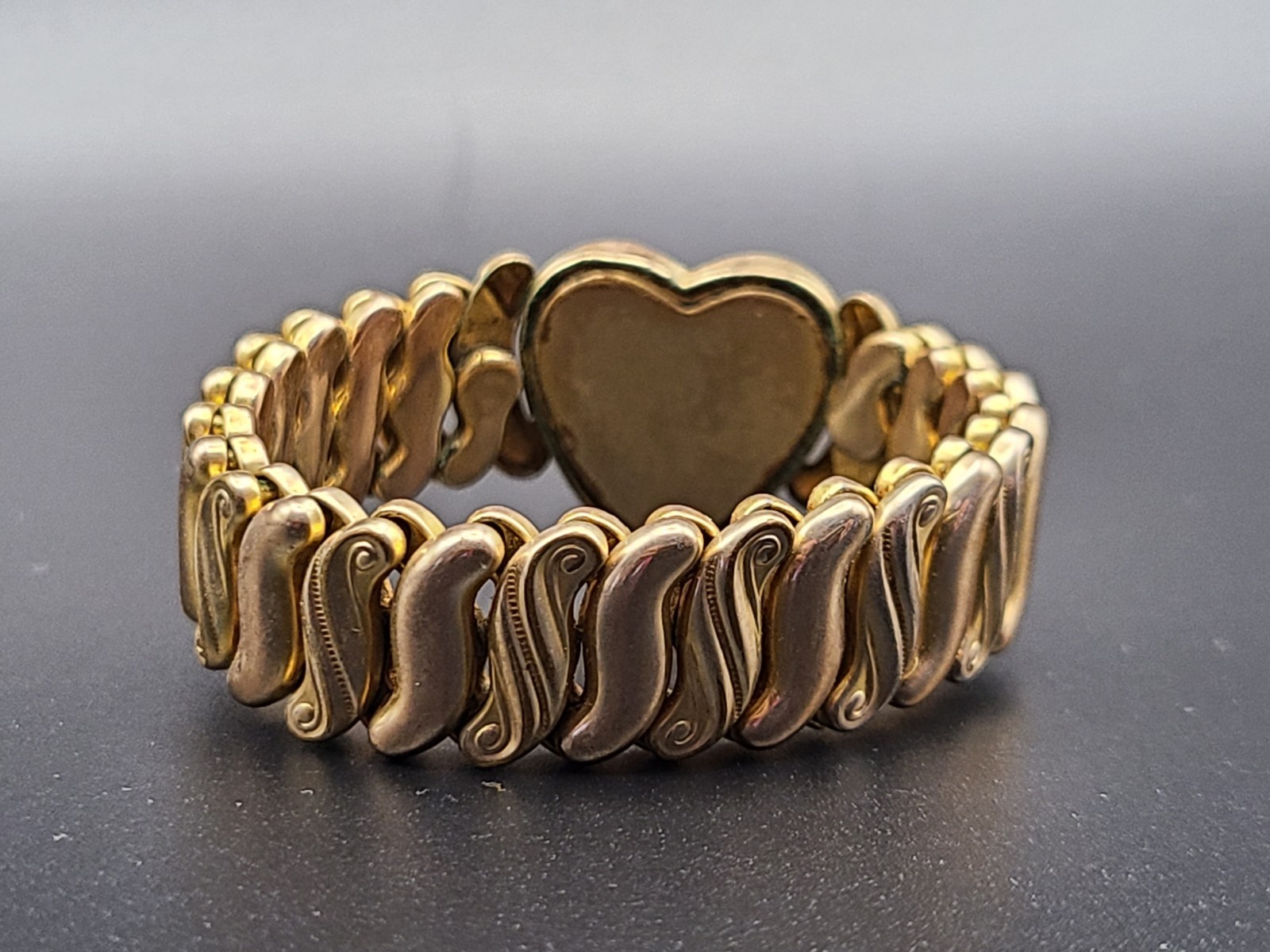 Vintage 1940s WWII Speidel Phoenix Gold-Filled Sweetheart Expansion Bracelet…