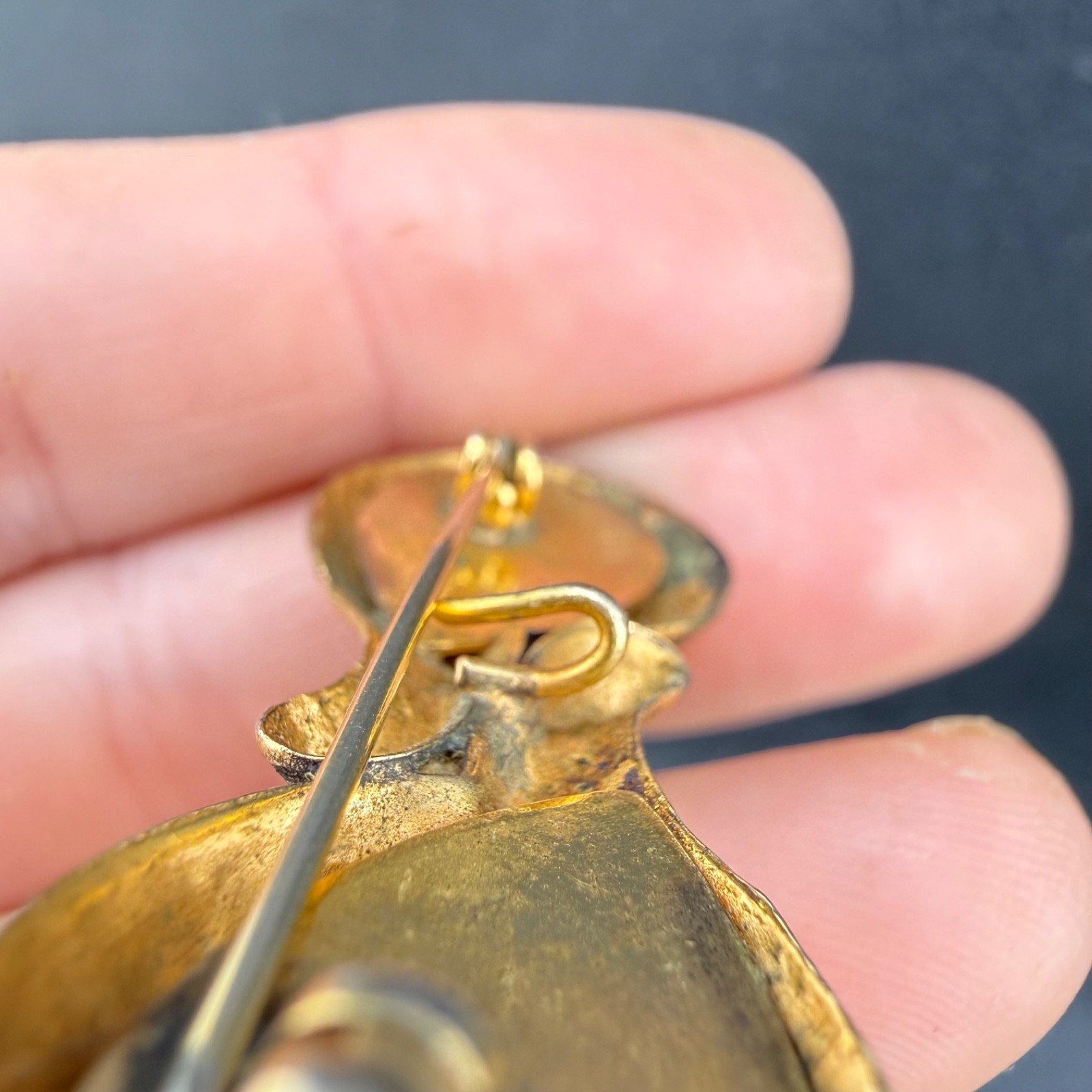 Vintage Gold Filled Brooch Victorian Revival Buckle