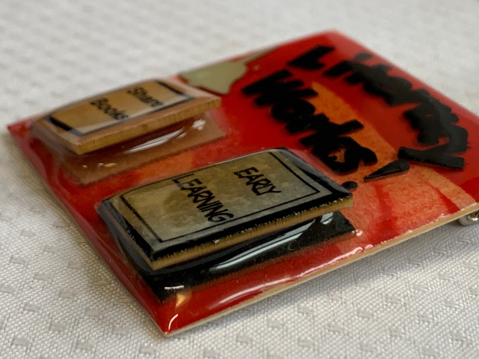 Vtg Book Pins by Lucinda Brooch Lot House Artisan Safety Lock Clasps