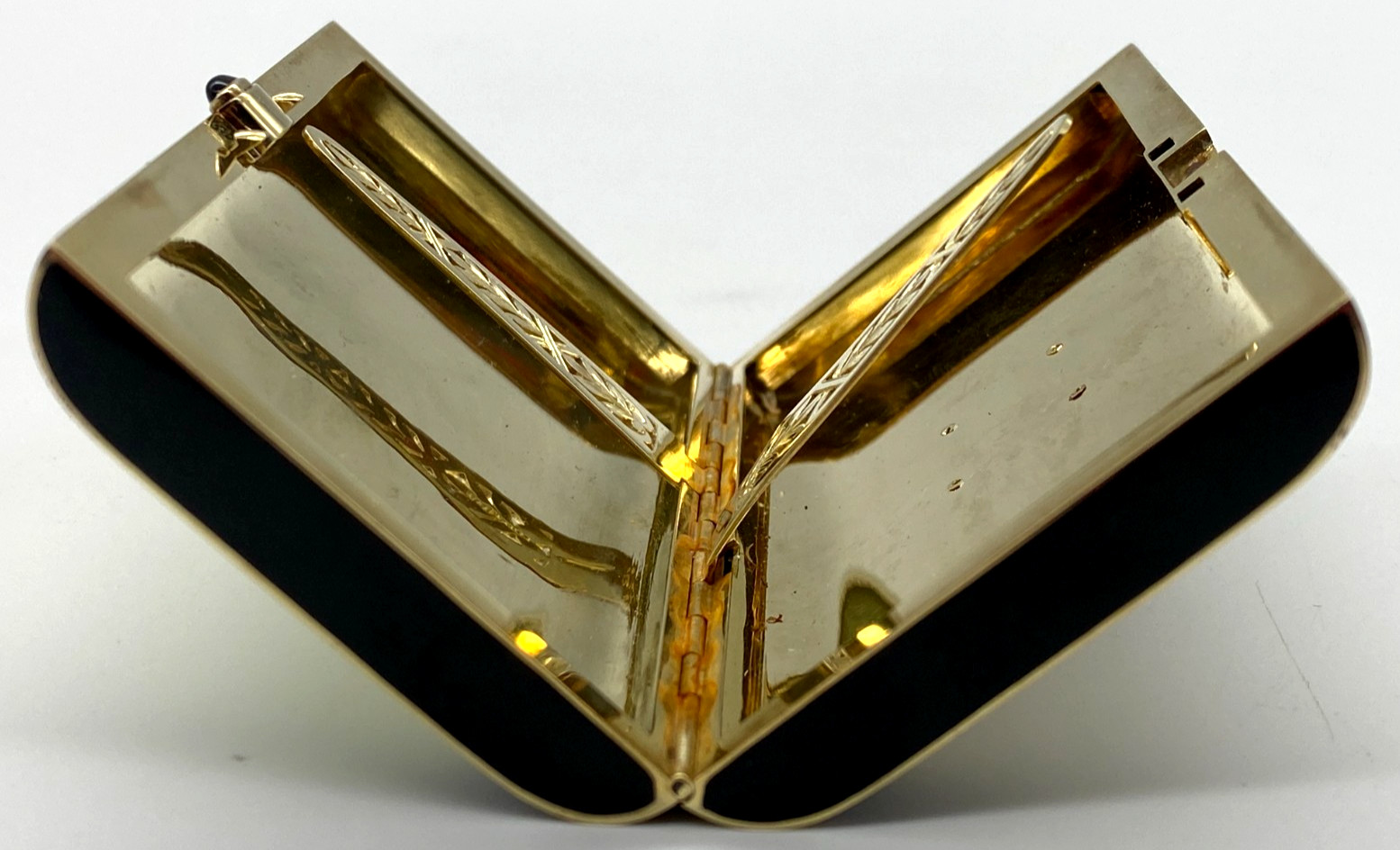 Tiffany & Co. Art Deco 14K Gold, Diamond & Enamel Cigarette Case, Circa 1920’s