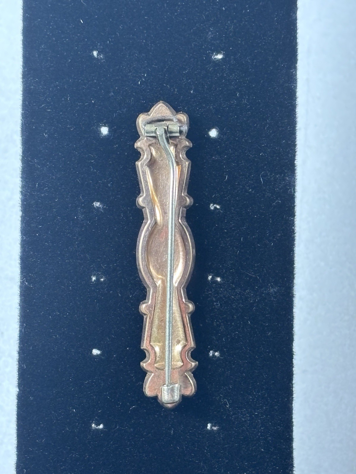 Vintage 10K Gold Filled Floral Etched Brooch Pin Unmarked Tested GF 2”