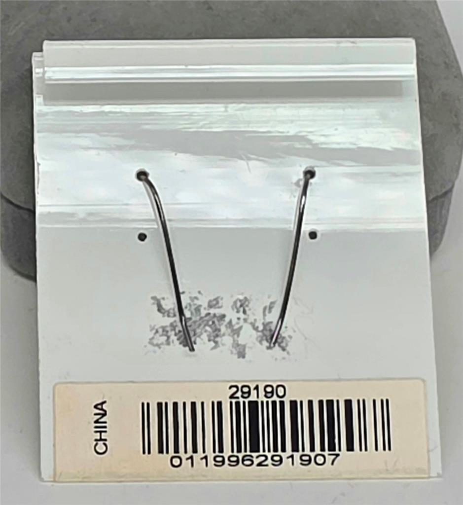 NEW ON CARD BLUE & CLEAR DANGLE 1928 EARRINGS GUN METAL SETTING~FREE US SHIP