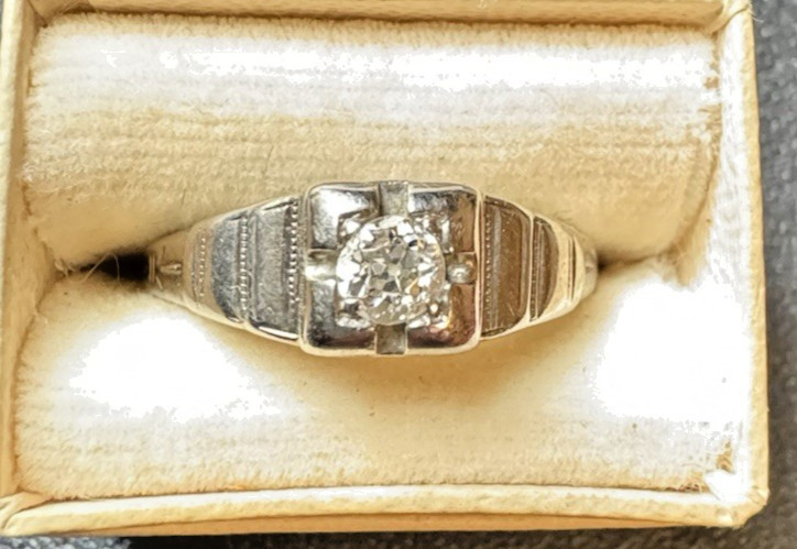 Antique Engagement Wedding Dazzling Diamond Ring 18k Sz7.75 Bunde & Upmeyer M&F