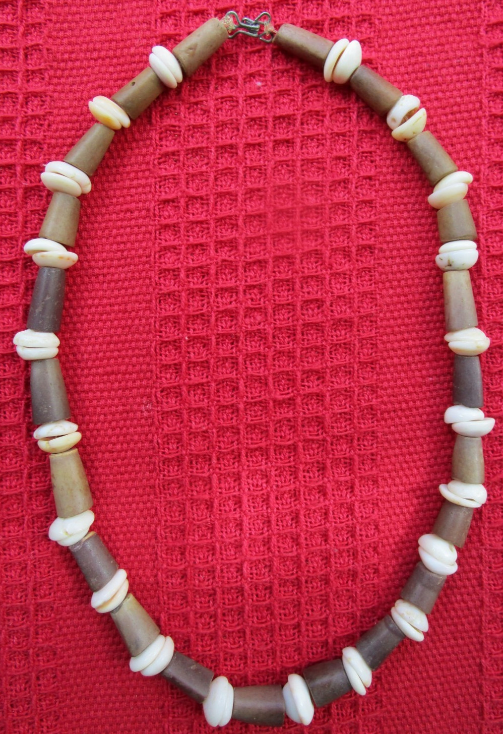 Vintage MermaidCore Puka Shell 18″ Beach Necklace, Handmade in the Philippines