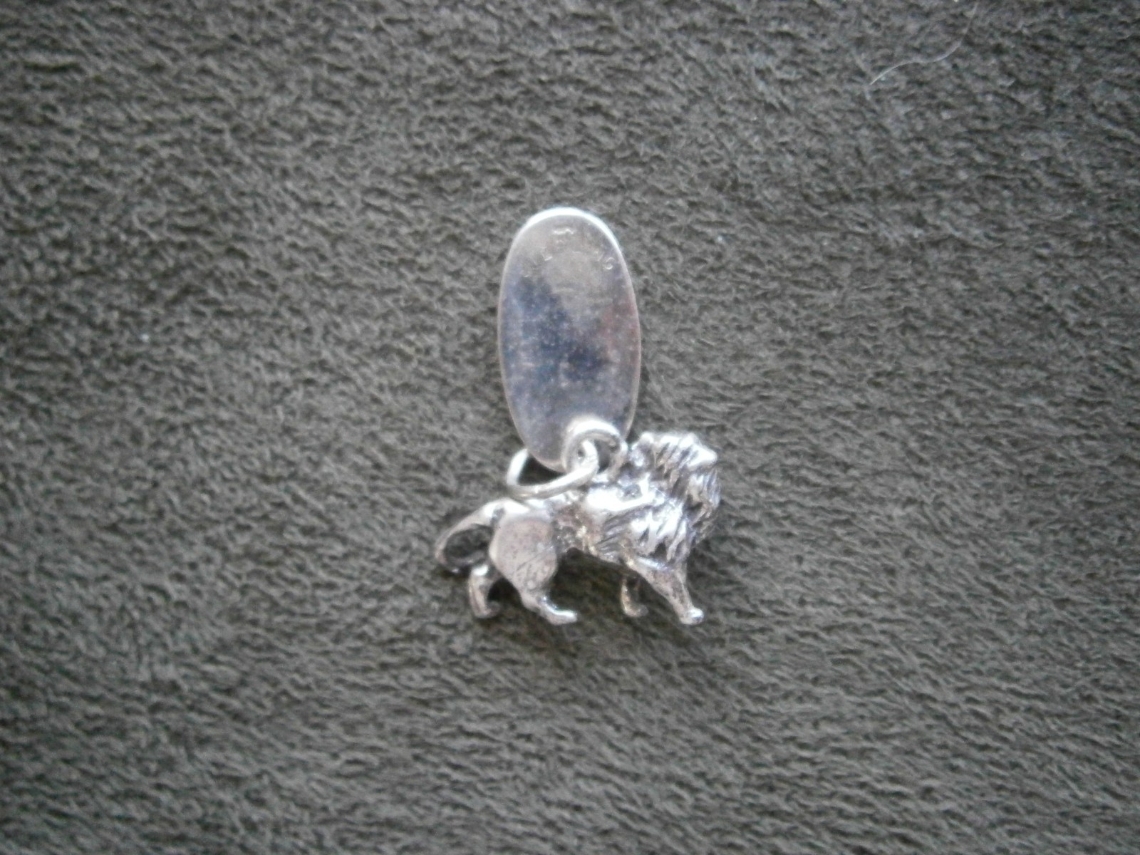 Small Lion Country Safari Lion Vtg Sterling Silver Bracelet Charm Pendant 2.5g