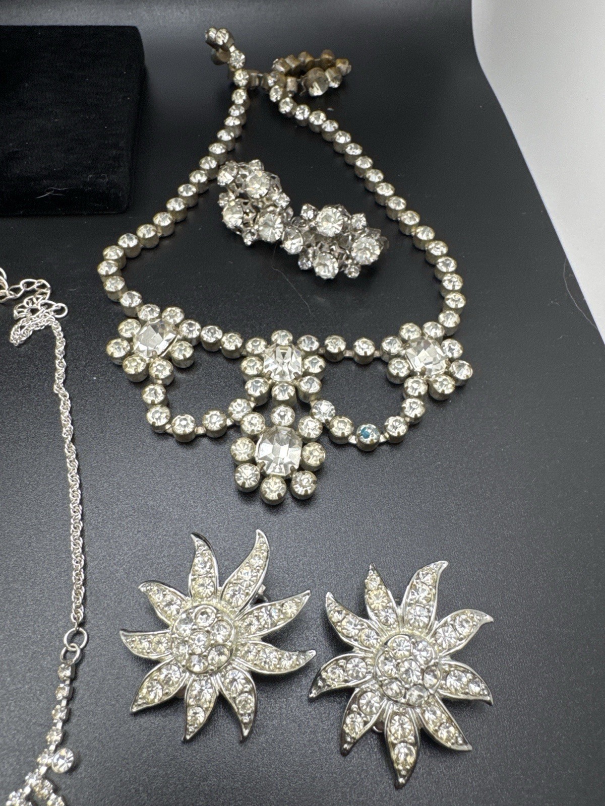 Vintage Weiss Sarah Coventry Rhinestone Jewelry Lot Signed Mixed Pieces