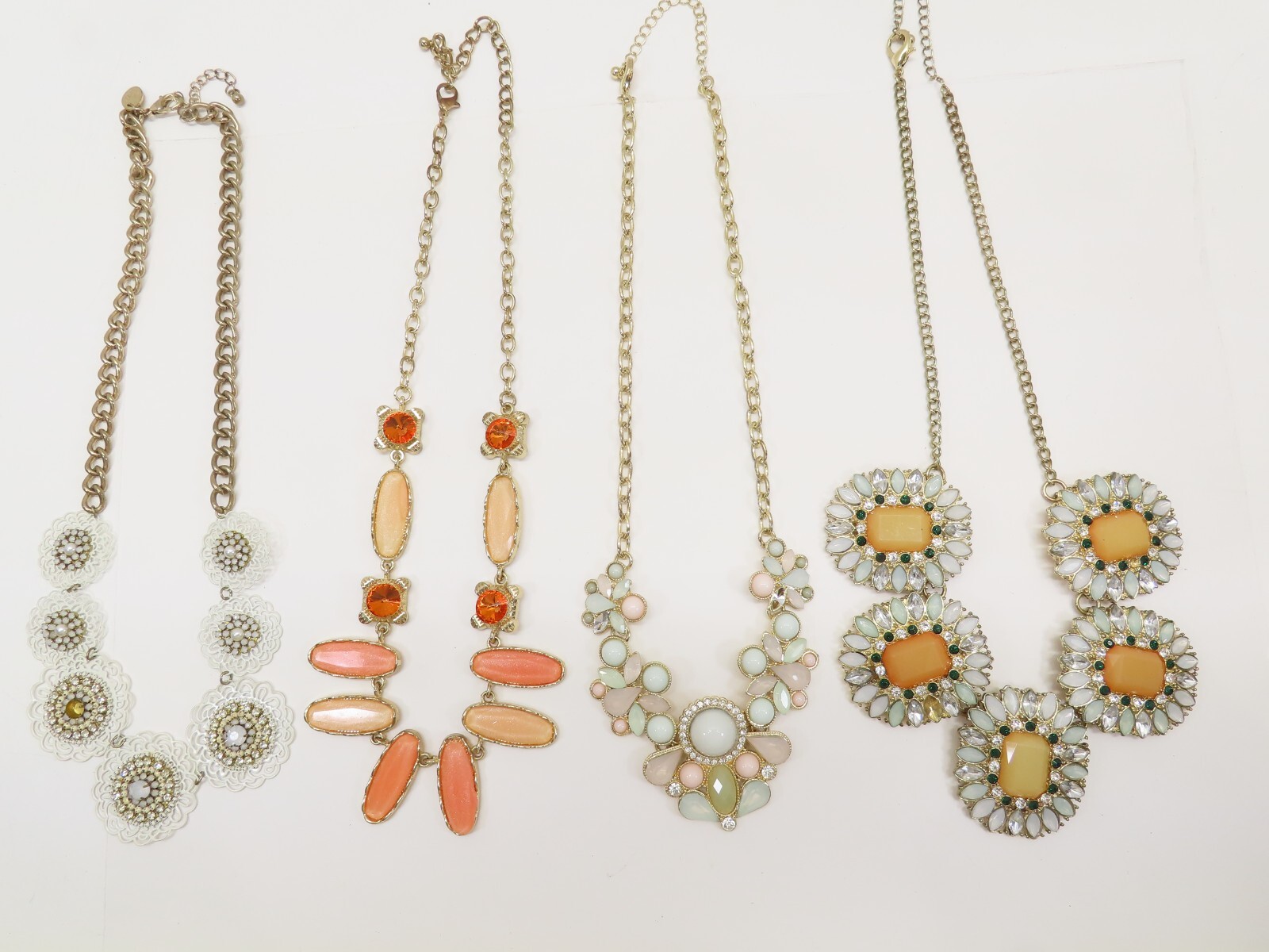 Fashion Modern Necklace Lot Rhinestones A few Missing Stones D2105