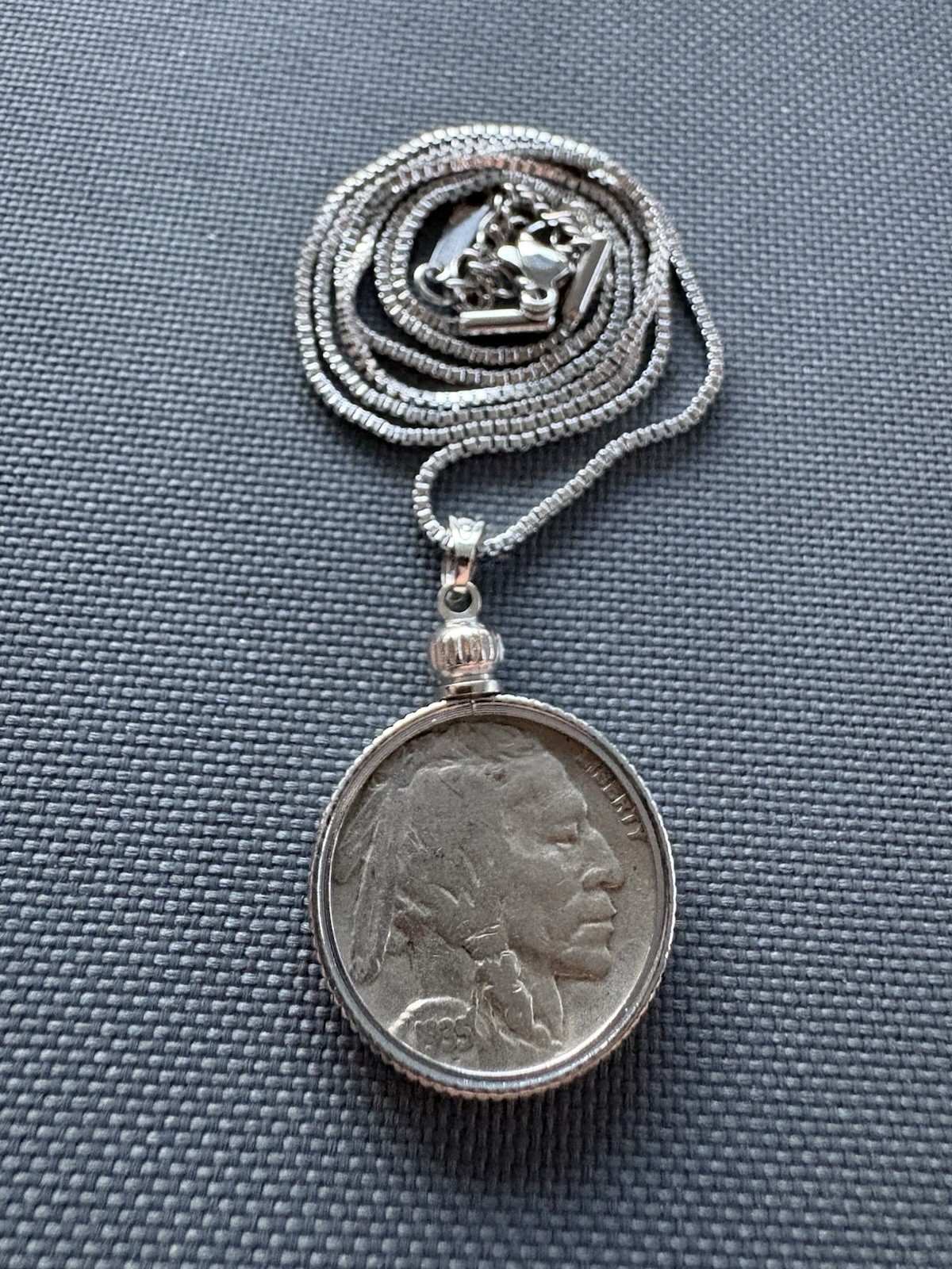Beautiful Buffalo Nickel Necklace – Authentic Coins , 20in Stainless Chain