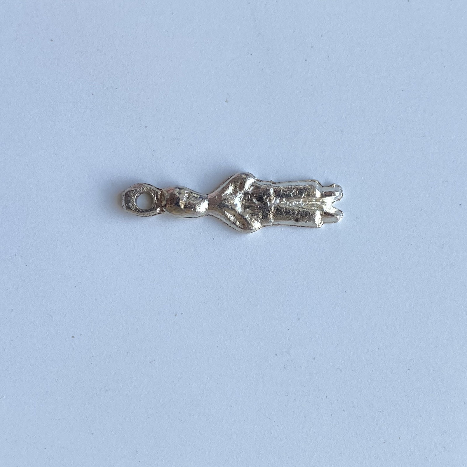 Vintage Mexico Milagro Charm Mexican ExVoto Religious Pendant Amulet Silver Tone