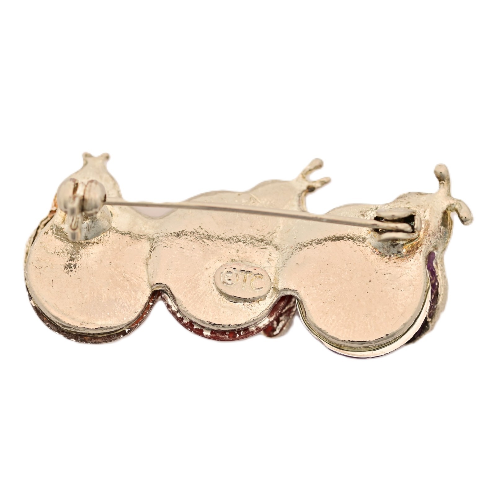 TANYA CREATIONS Original Vintage Rhinestone Enamel Estate Ladybug Brooch Pin
