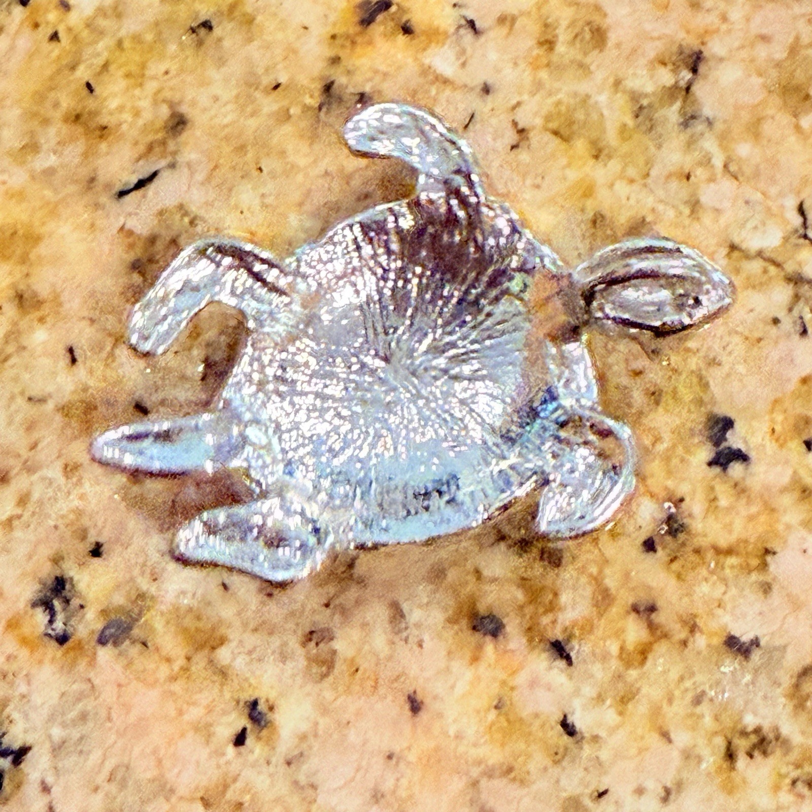 Vintage TURTLE Pendent Head & Tail Rhinestones
