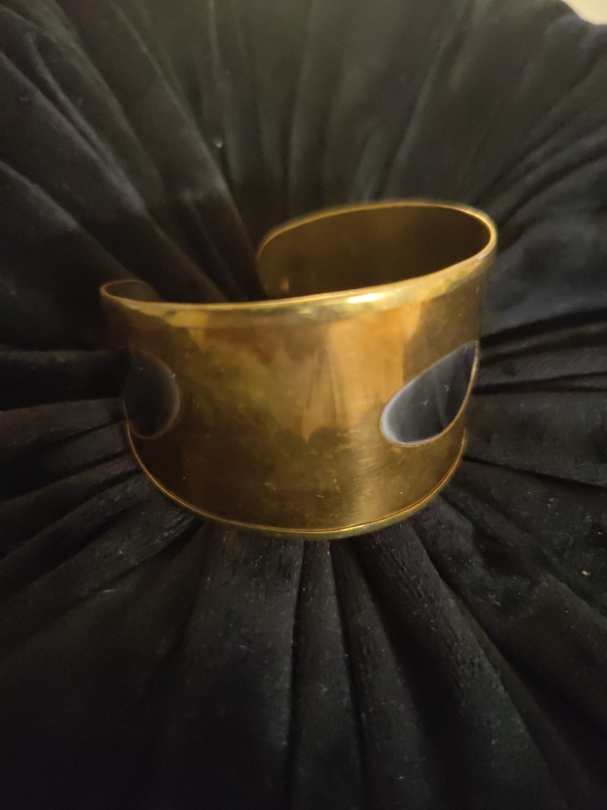 Vintage Modernist Brutalist Cuff Bracelet Copper Brass Silver Artisan