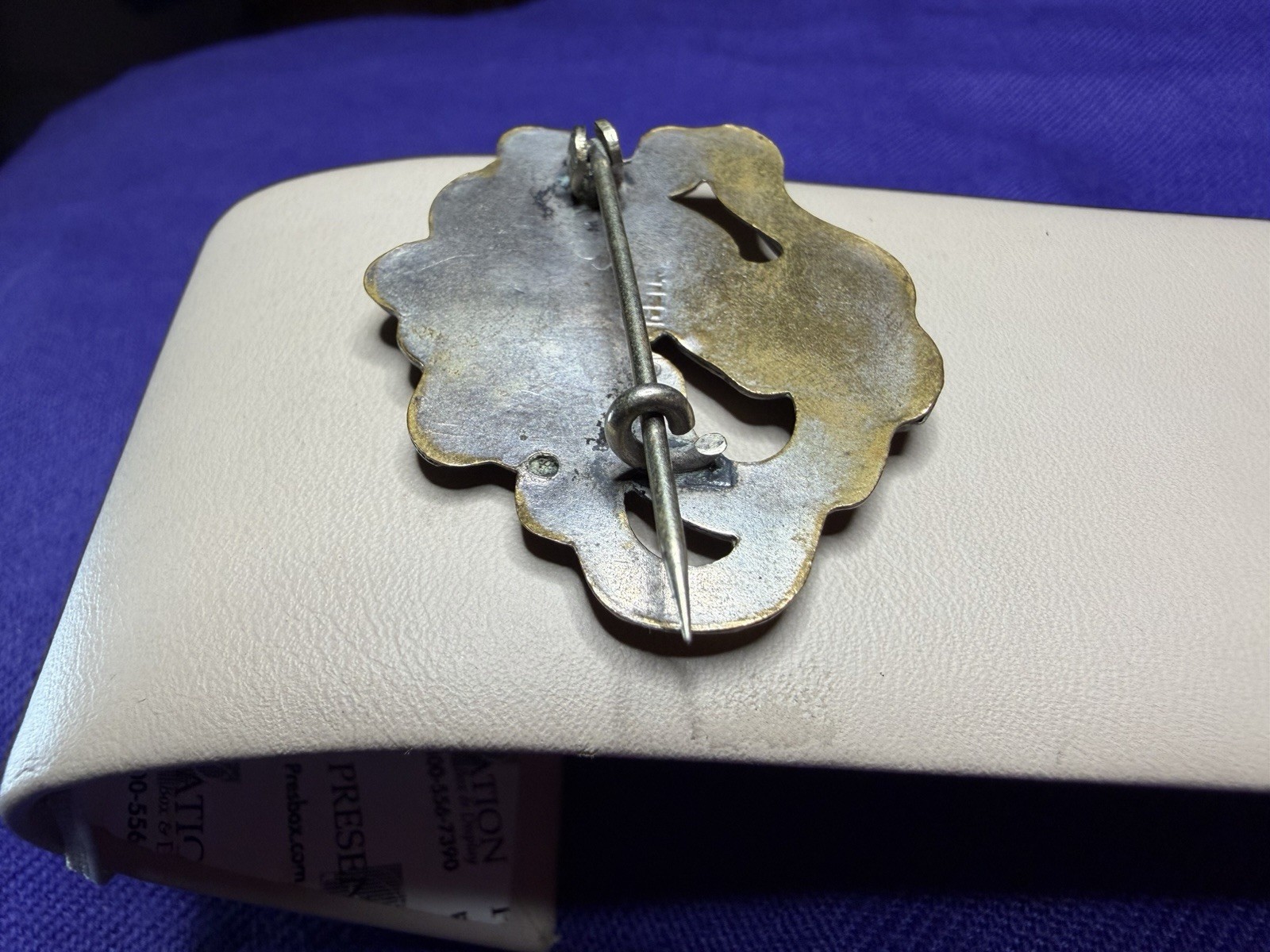 Antique Art Nouveau Sterling Top Lady Portrait Brooch Pin Floral Hair