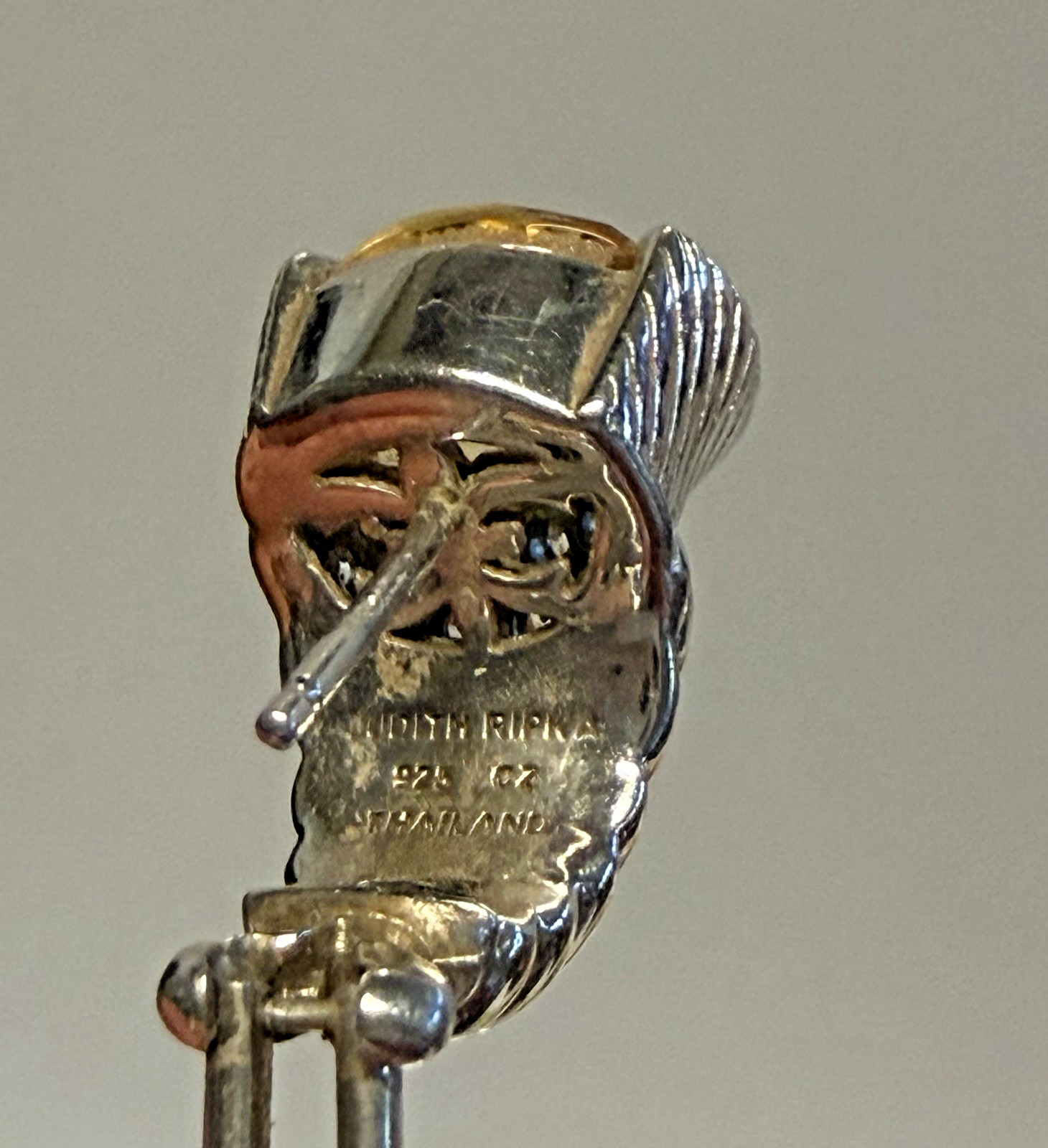 Judith Ripka Sterling Silver Earrings for Pierced Ears w/ Citrine & CZ Stone