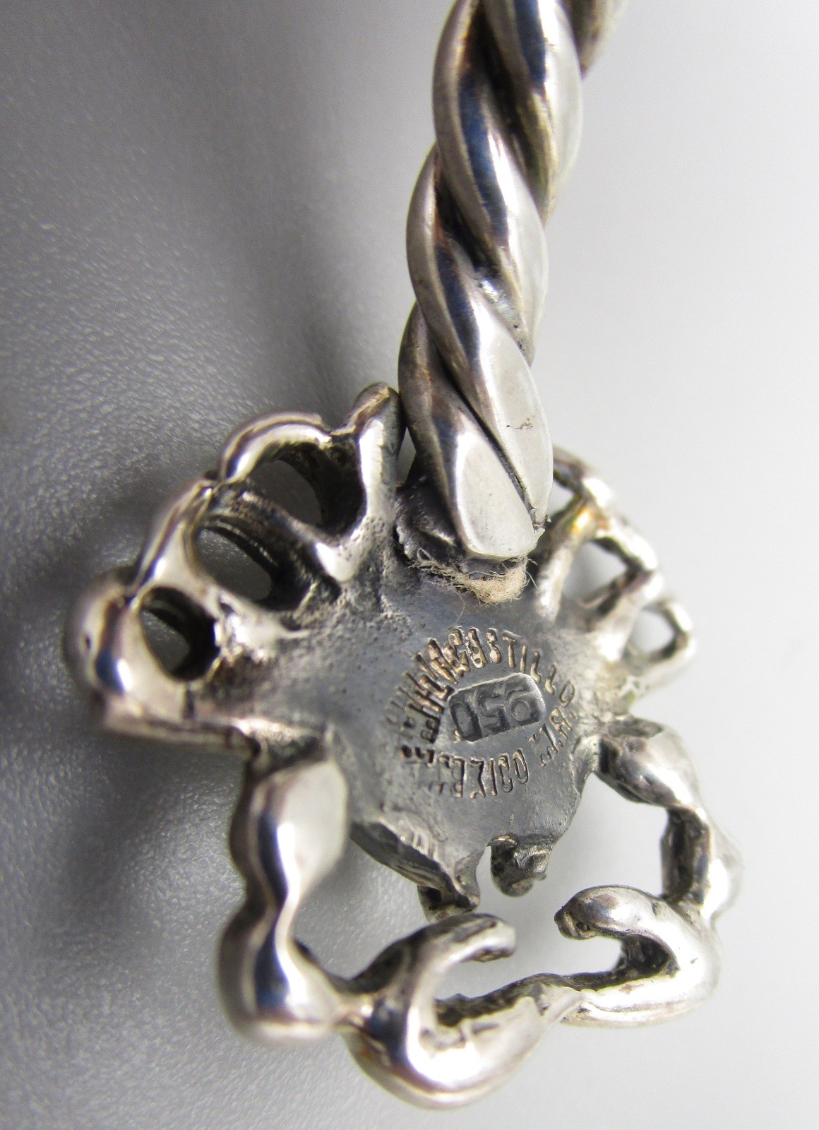 EMILIA MIMI “LOS CASTILLO” MEXICAN STERLING SILVER CRAB CUFF BRACELET – 26G
