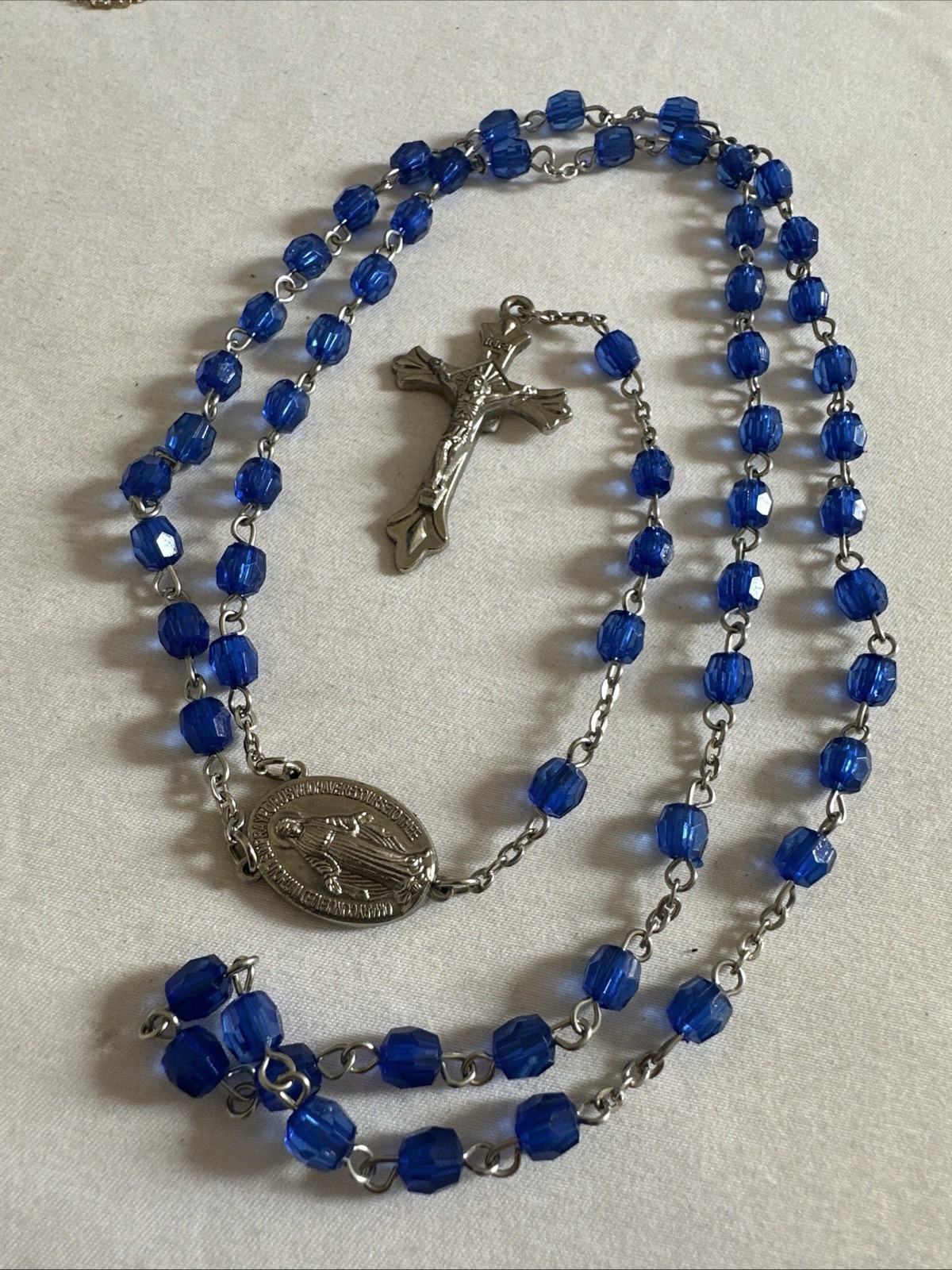Vintage Rosary Rosaries Catholic Cross Crucifix Religious Prayer Beads Jewelry