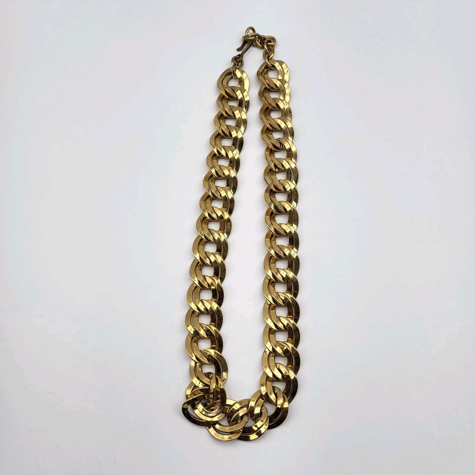 Chunky Vintage Statement Necklace Gold Plated Bling Sexy Heavy