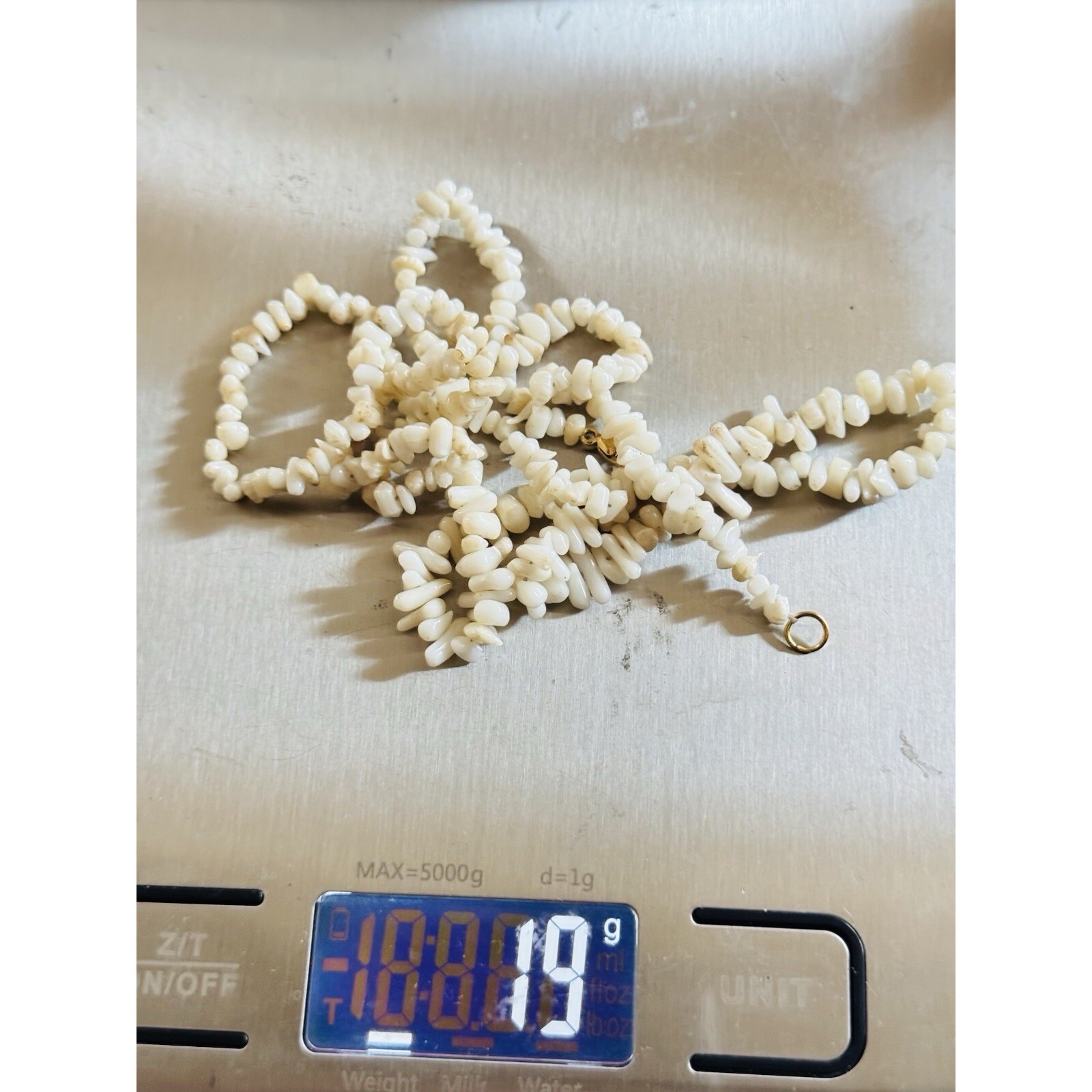 VTG Mediterranean White Coral Natural Beads Necklace Beaded Genuine Rare 25″