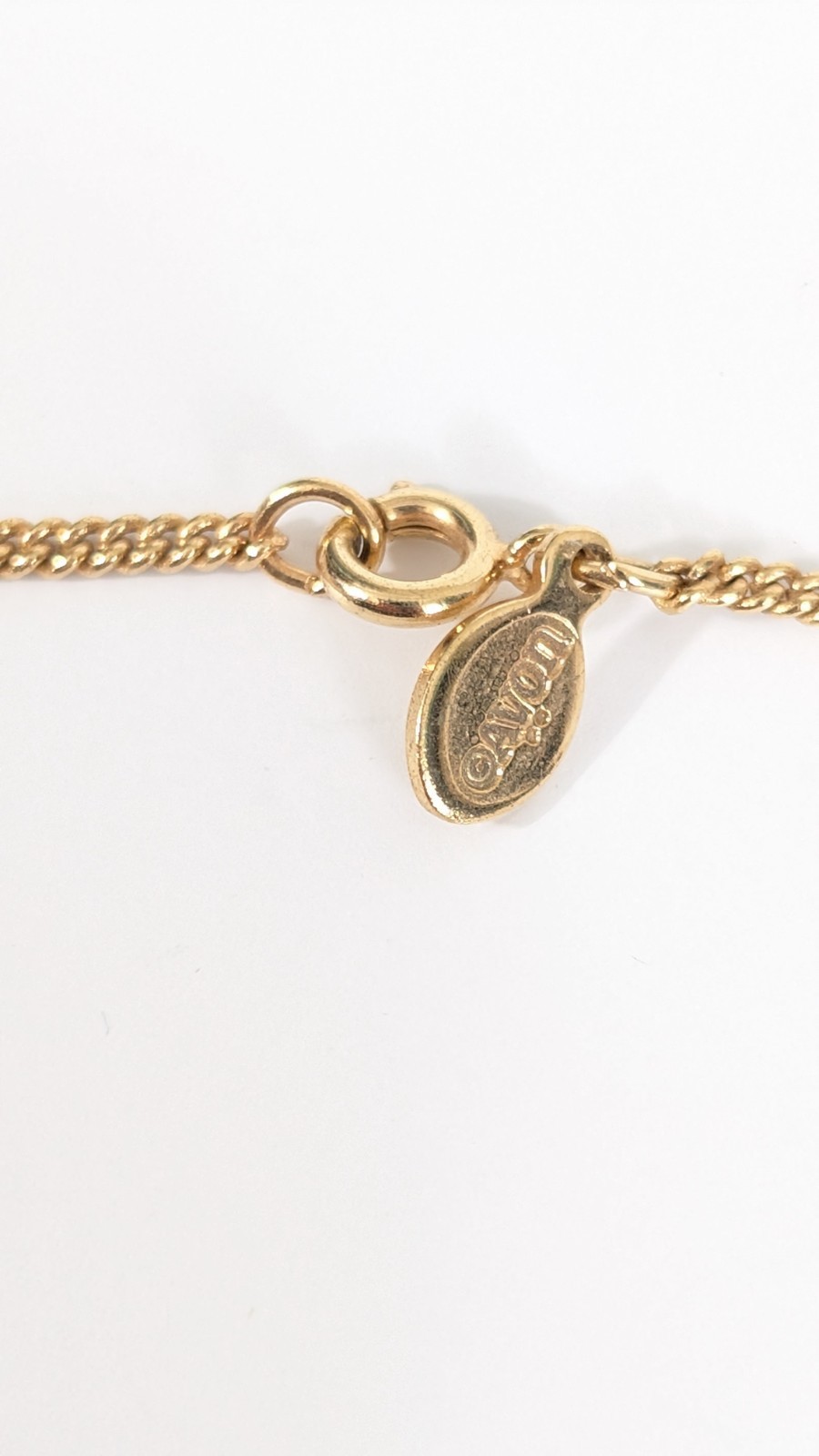 Avon Blue Egg Shaped Pendant Necklace 17.5 In