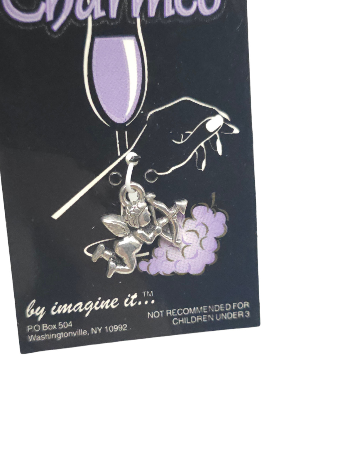 Pewter Cupid Angel Charm Silver Tone Vintage for a Bracelet or Project