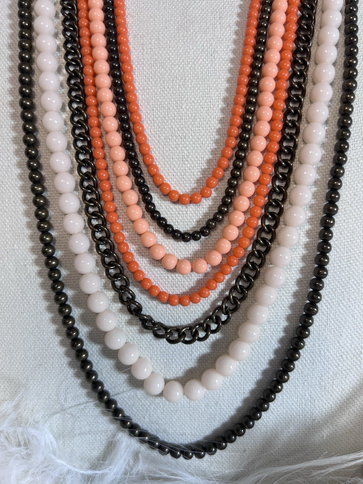 Vintage Premier Designs Seven Strands Layered Necklace Elegant Classic Summer