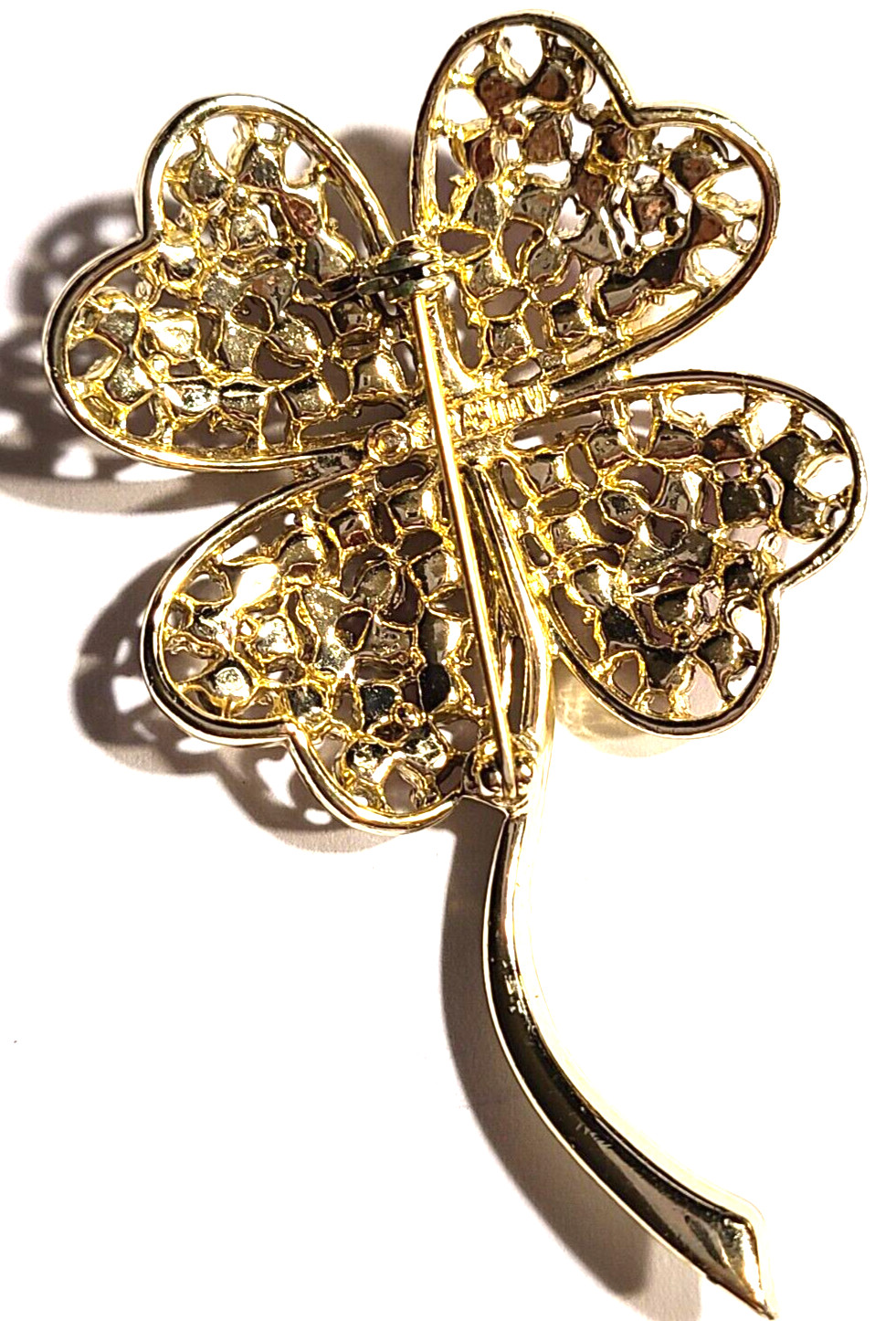 VINTAGE STUNNING ROSE CRYSTAL FLOWER SIGNED SARAH COV PIN BROOCH