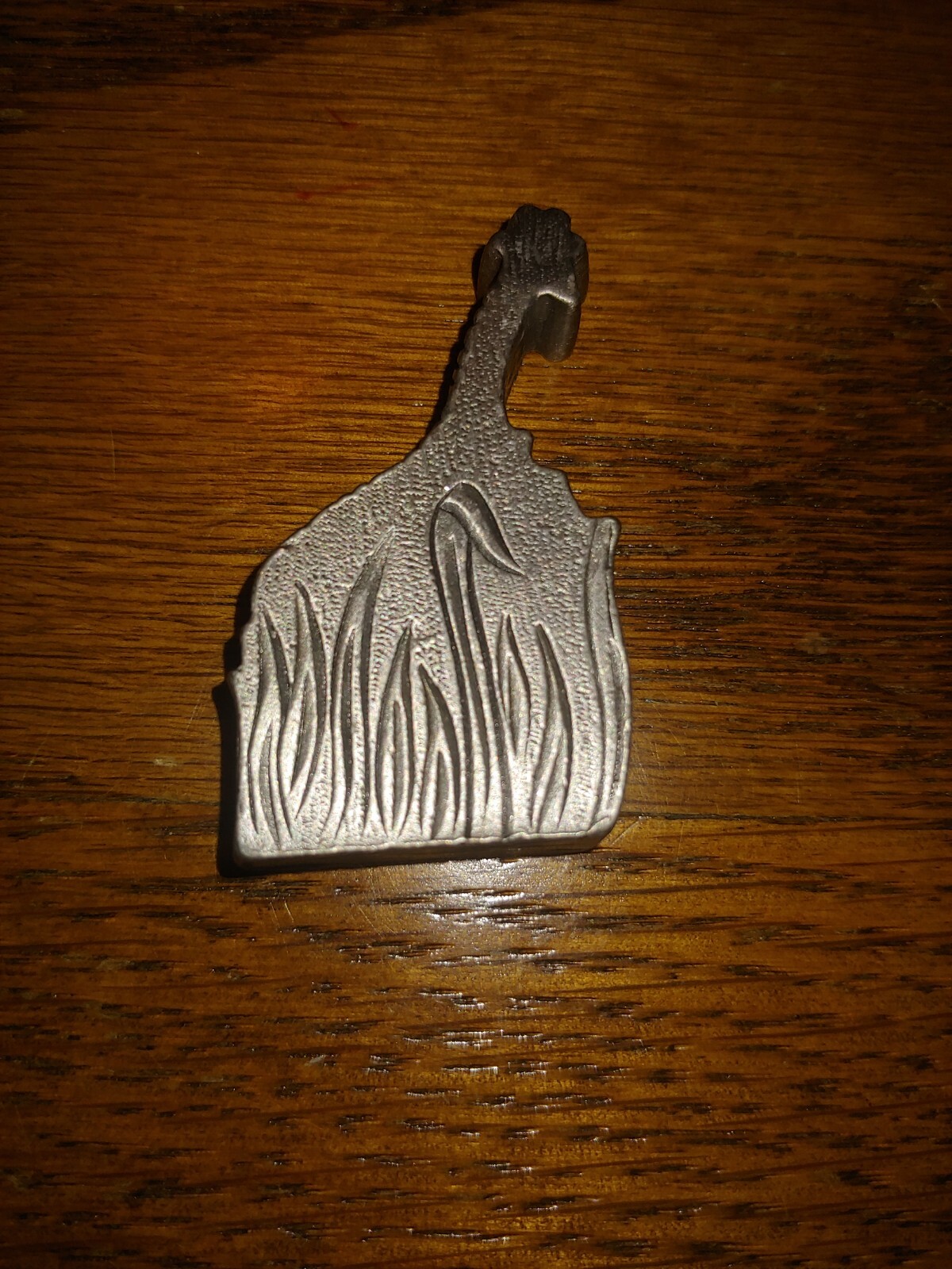 Vintage Torino Pewter Stylized Modern Giraffe Pendant Or Box From Jewelry Set