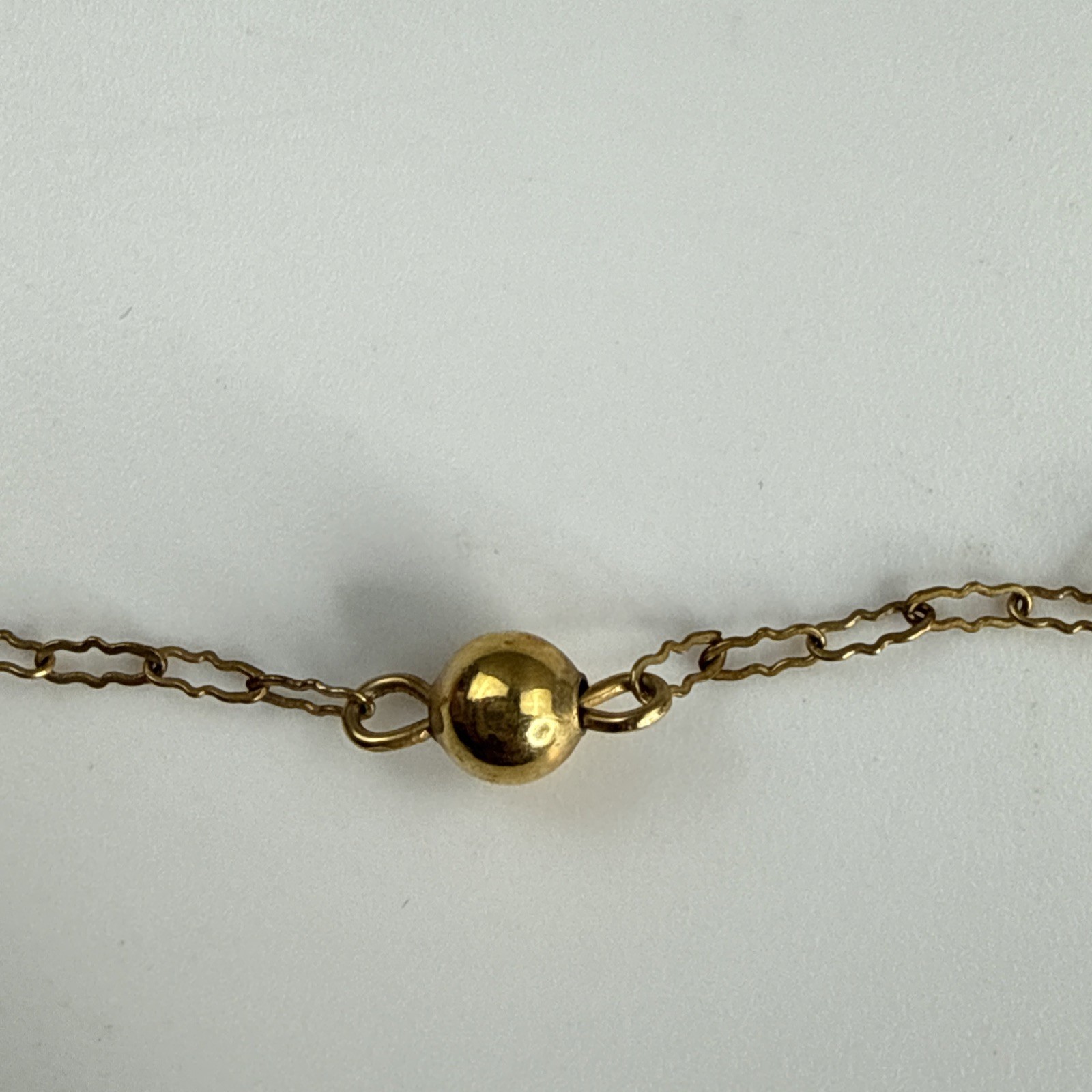 ATTLEBORO MFG CO 1/20 12k 13” Victorian Crumpled Oval Chain Link 1898 0.95g