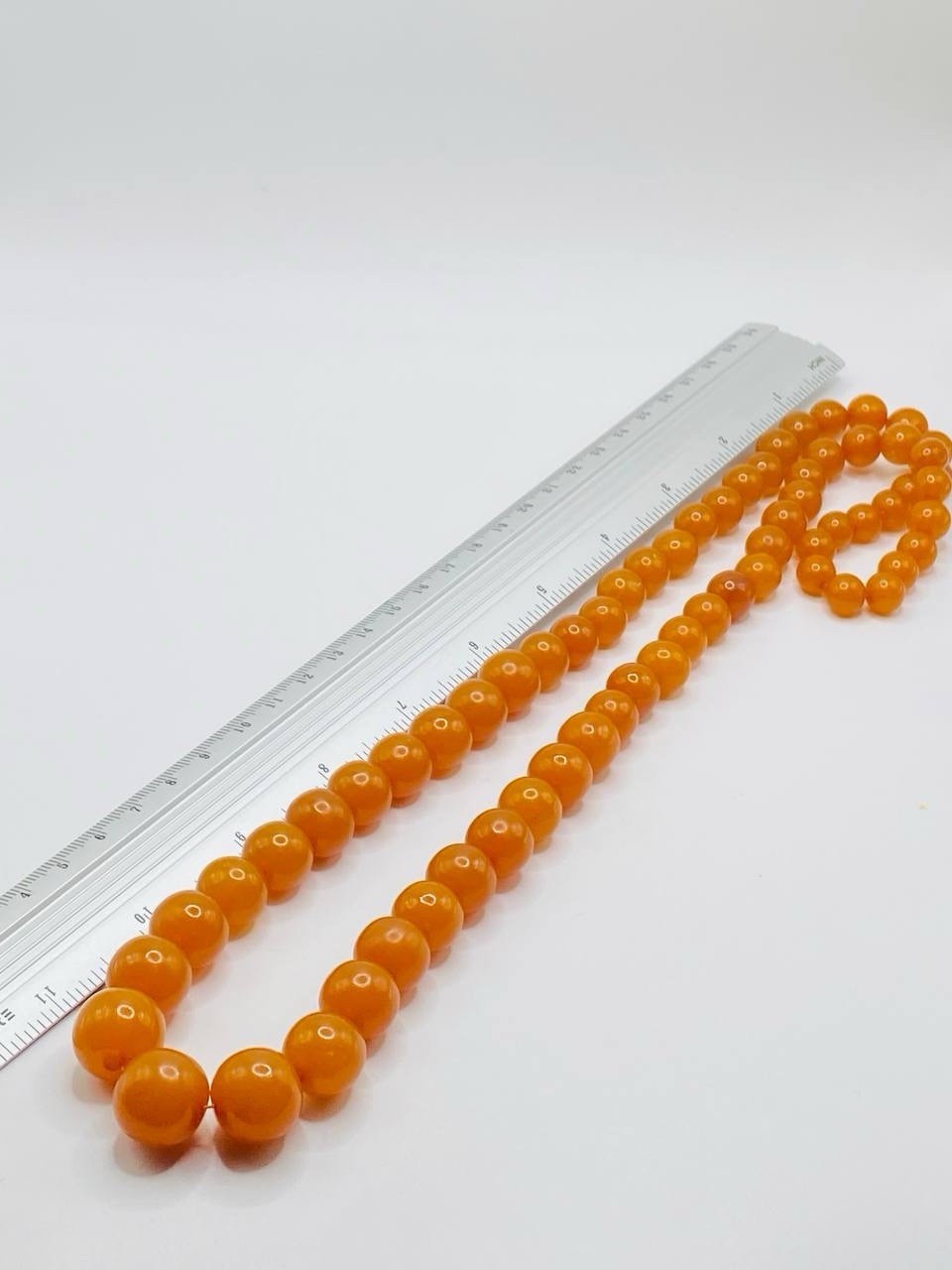 Vintage Soviet Amber Beads Necklace Kaliningrad 64 grams