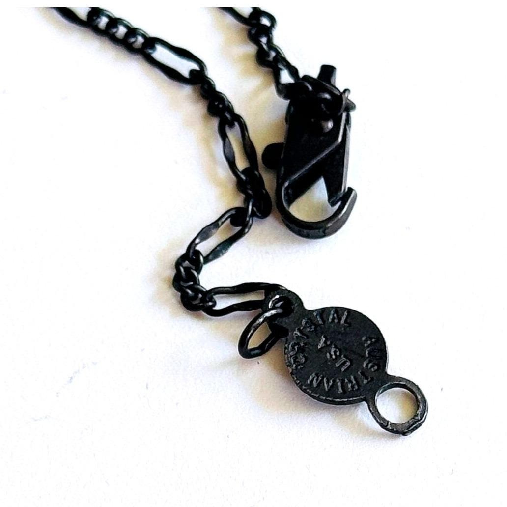 Marianna Jewelry Necklace Black Widow Spider Austrian Crystal USA Collar 90s Y2K