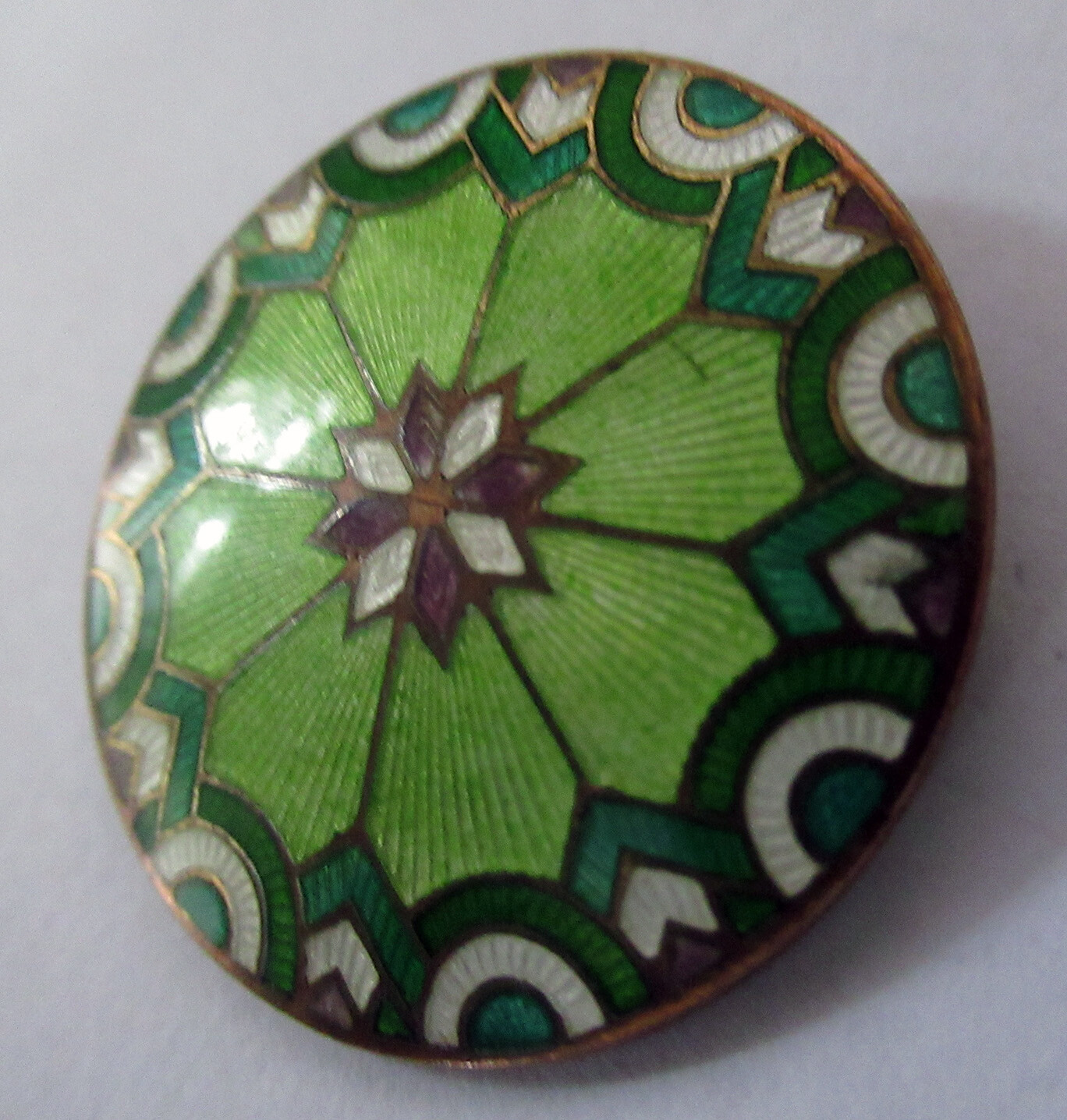 ENAMEL BROOCH, 39MM – 1.54 INCHES, ART DECO