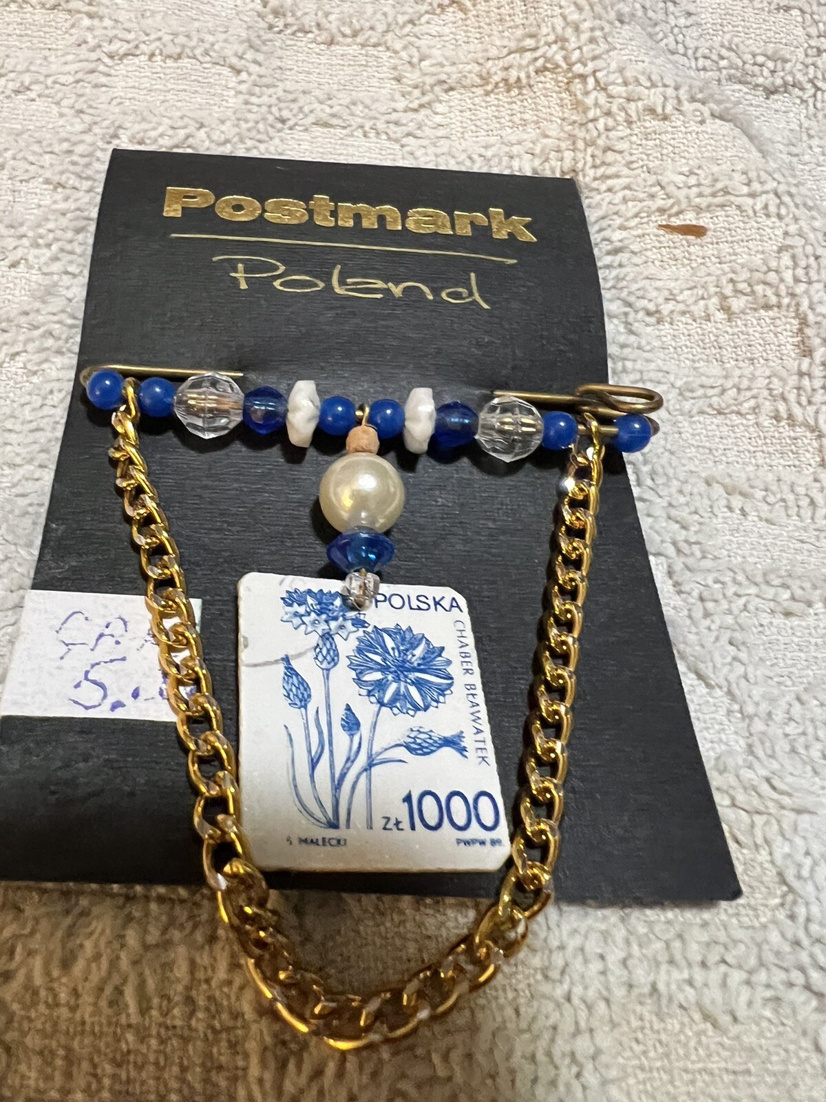 Postmark Poland pin souvenir Post Office Stamp Collecting