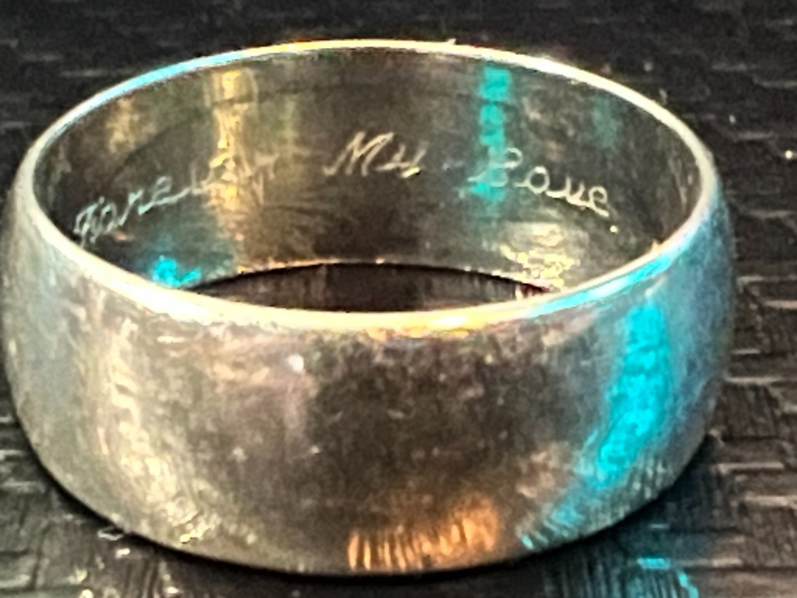 Vintage 80s 14k Gold Silver Heavy Solid Plain Wedding Ring 6.3g