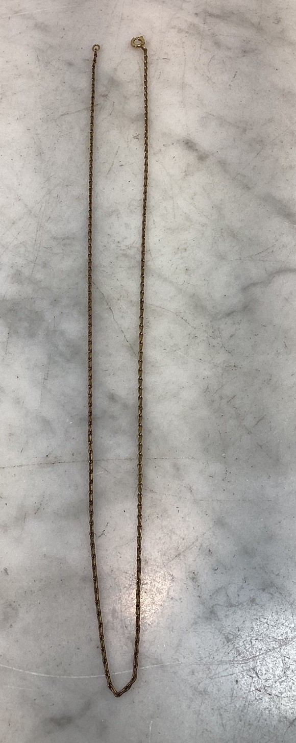 Vintage Gold Filled Bar Link Chain Necklace 18” Long