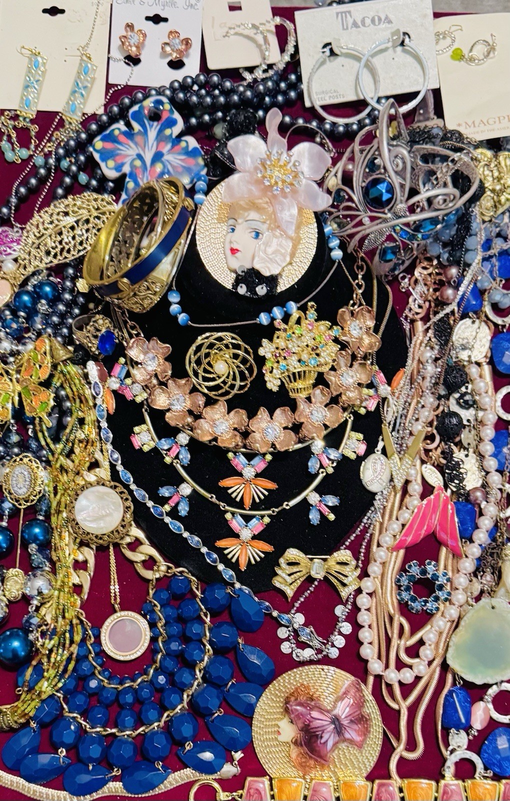 Vintage High End Costume Jewelry Trifari CARA Ethel Myrtle Origami Owl Chicos PD
