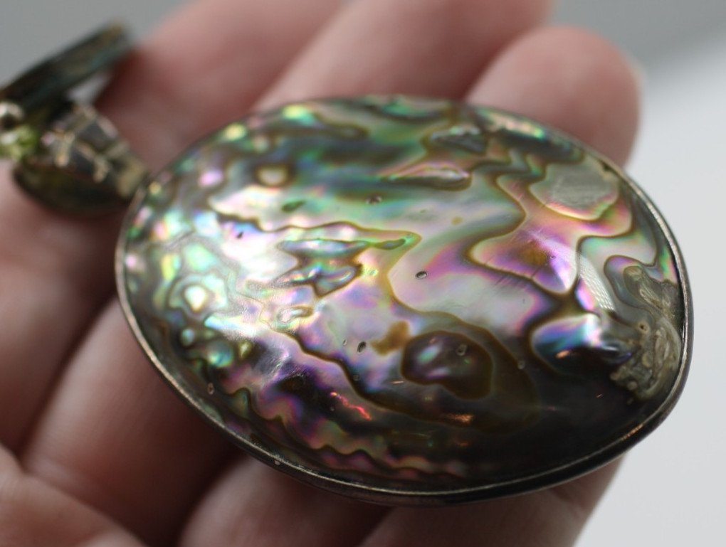 Abalone Ovals Necklace Large Double Sided Abalone Oval Pendant Coldwater Creek